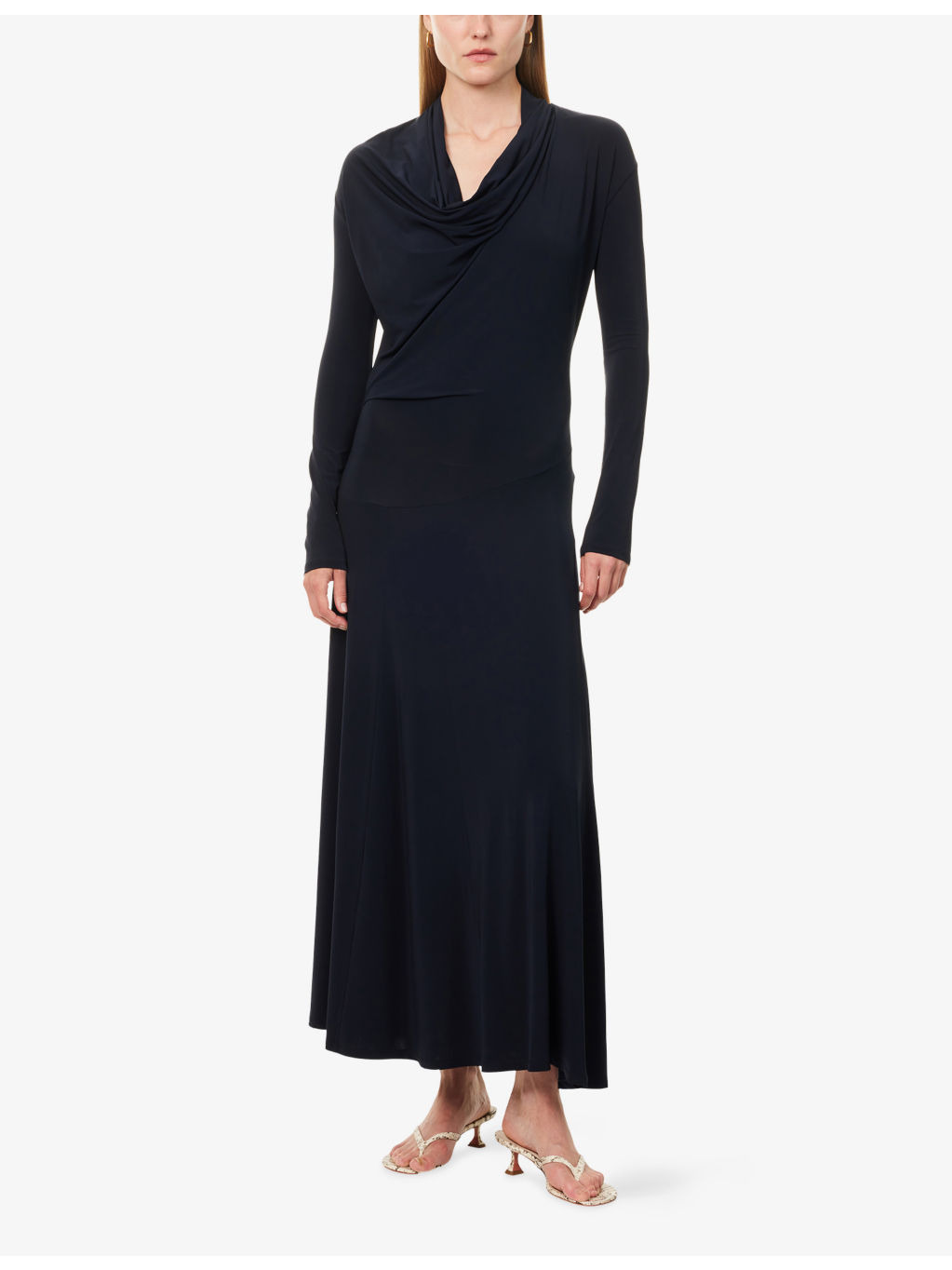 Eadan Long-Sleeve Stretch-Jersey Maxi Dress - 3