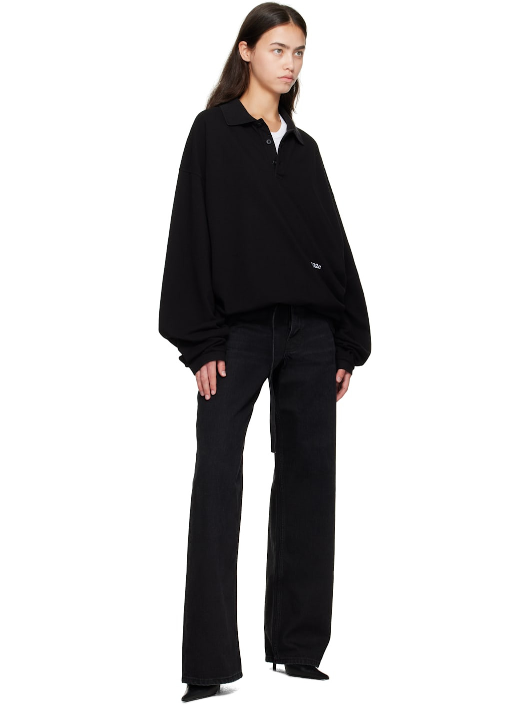 Black Down To Earth Wide Leg Jeans - 4
