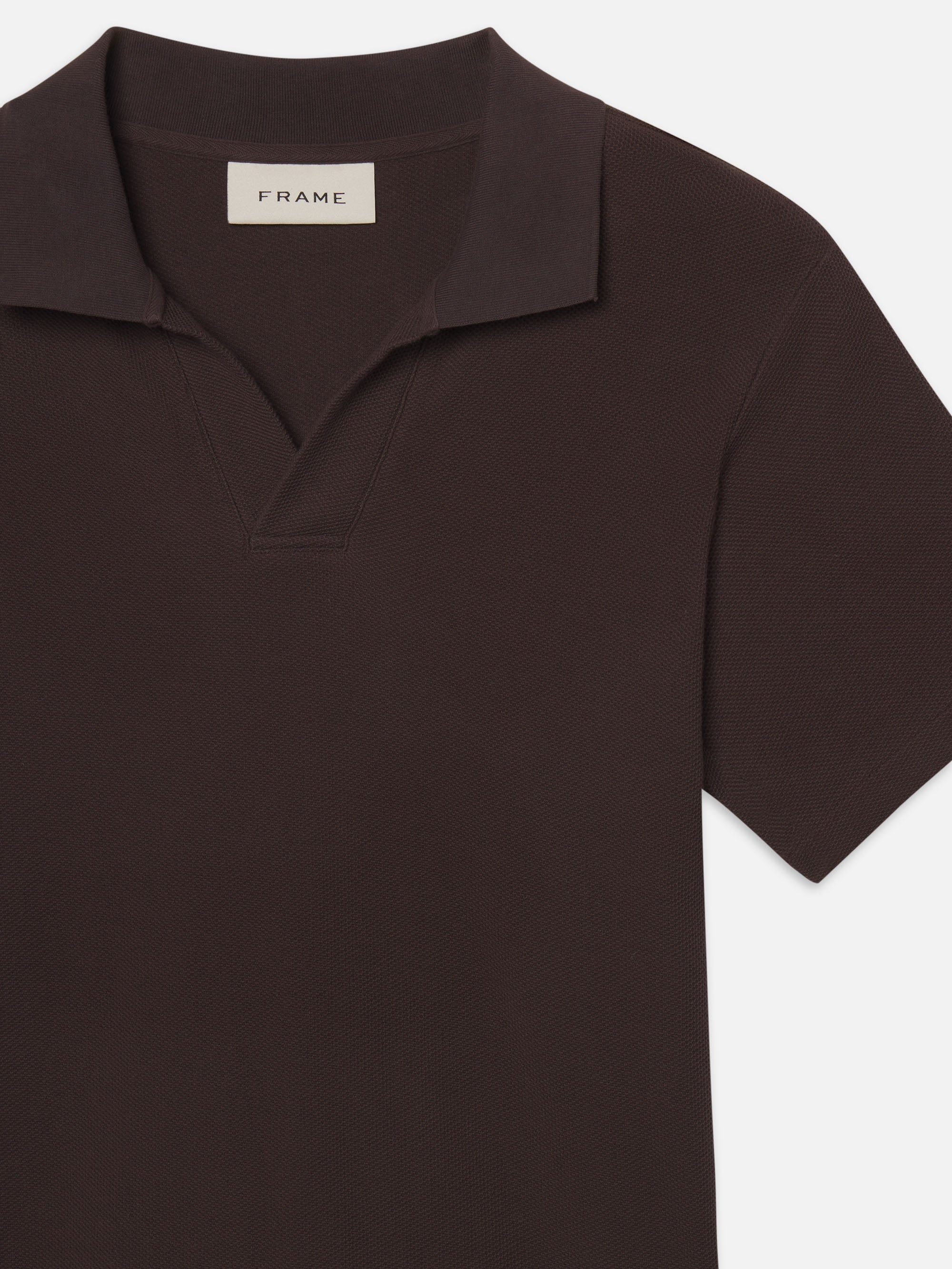 Jacquard Polo in Brown - 4