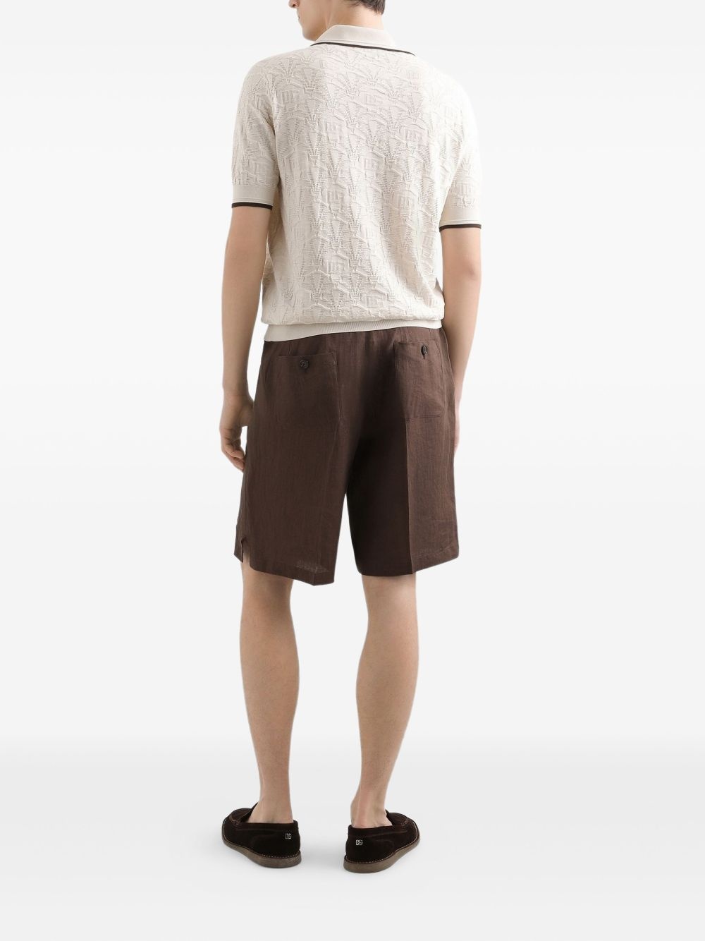 linen-blend bermuda shorts - 3