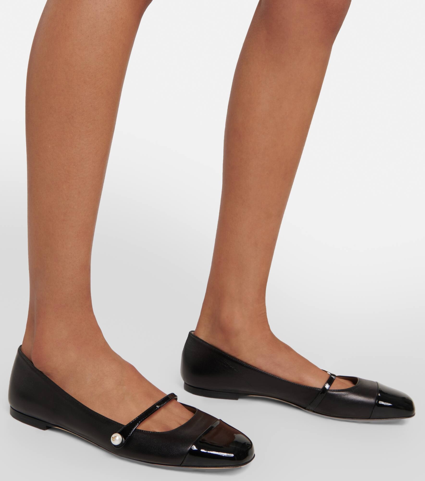 Elisa embellished suede ballet flats - 4