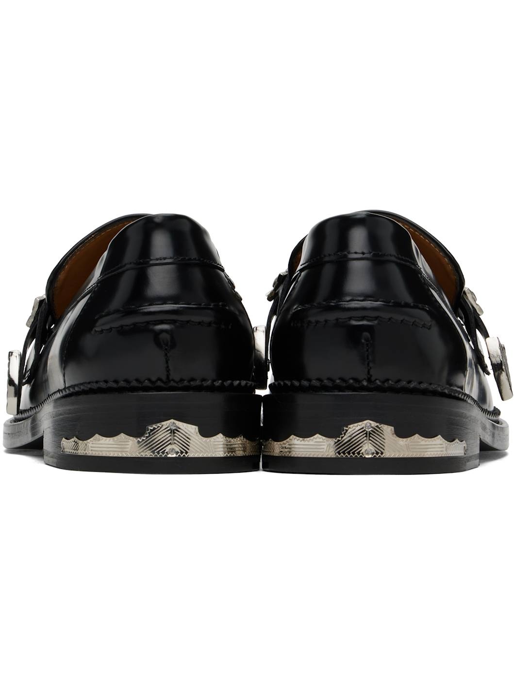 Black Metal Loafers - 2