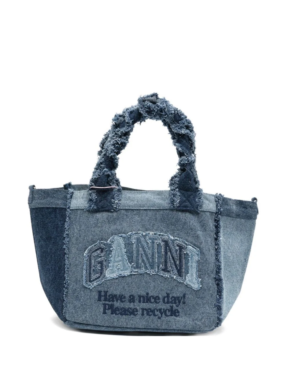 Denim small tote bag - 1