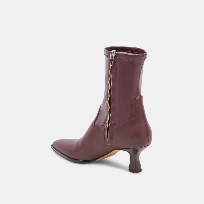 ARYA WIDE CALF BOOTS WINE LEATHER 5