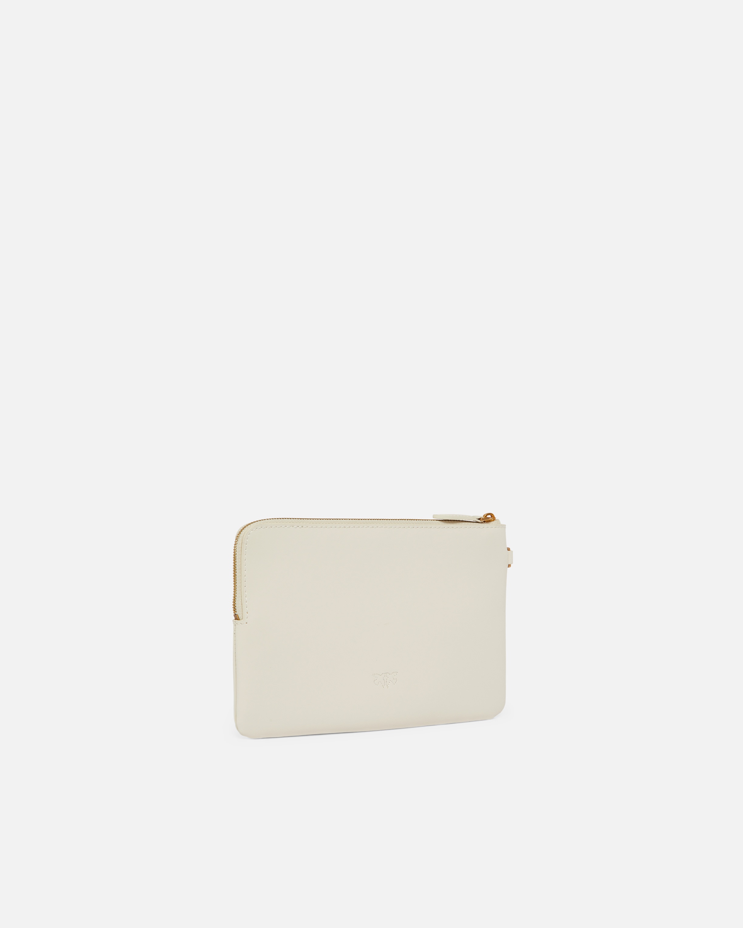 SQUARE LEATHER WRIST CLUTCH BAG WITH BIRD LOGO - 2
