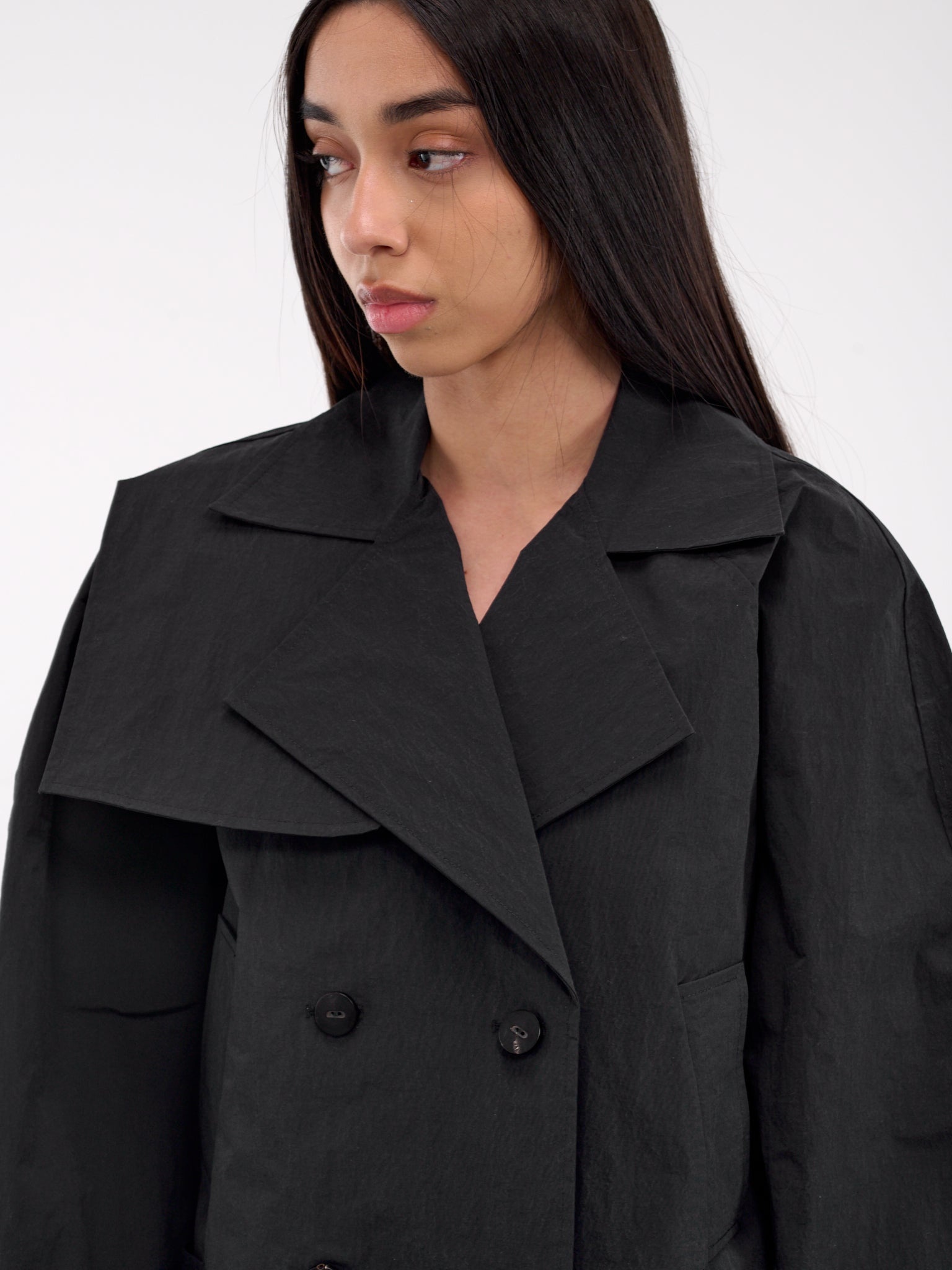 Cropped Trench Jacket - 4