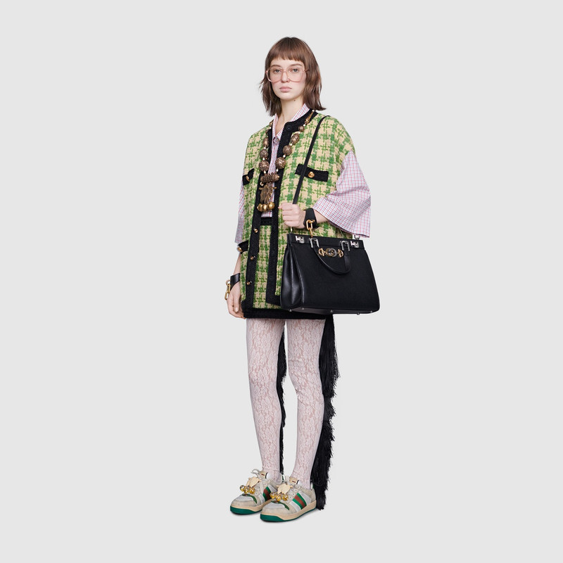 Gucci Zumi grainy leather medium top handle bag 9