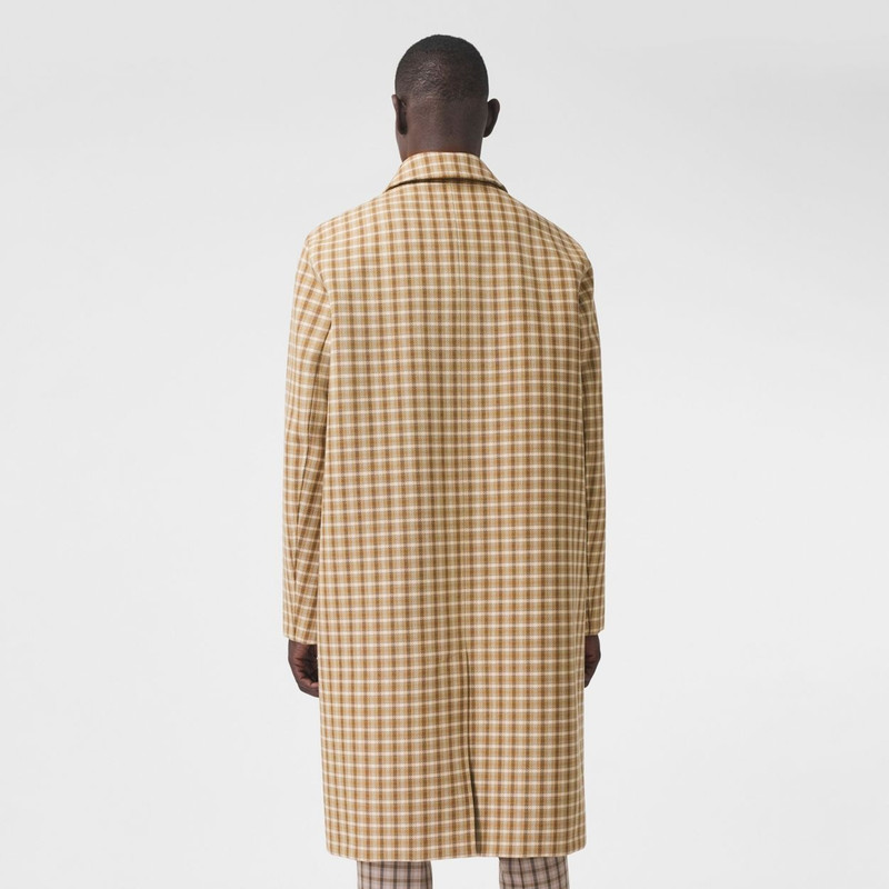 Varsity Graphic Check Bonded Cotton Car Coat 4