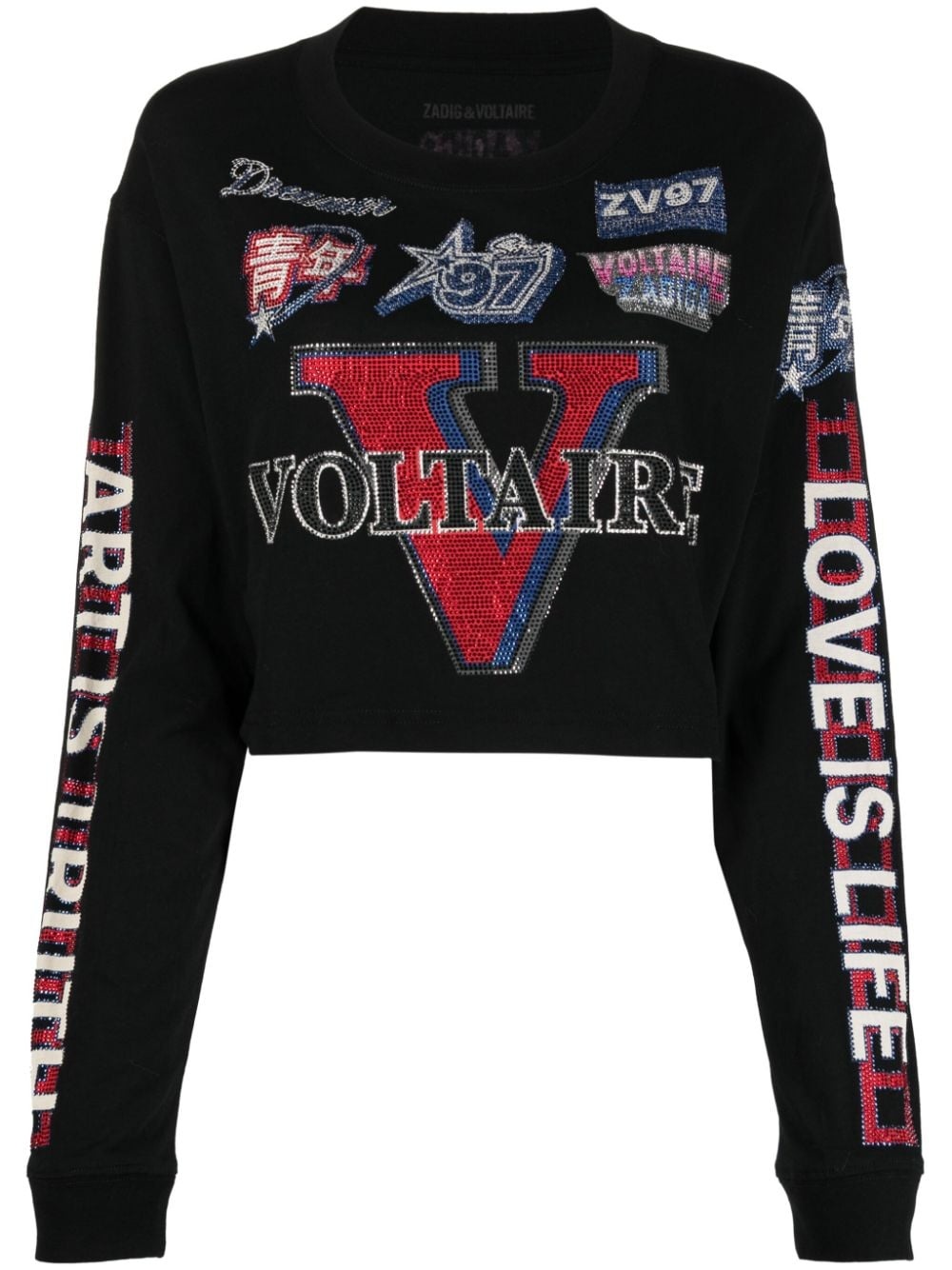Iona Voltaire cropped long-sleeve T-shirt - 1