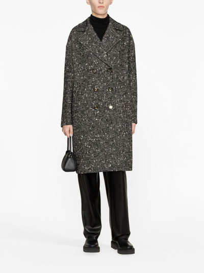 PINKO notched lapels double-breasted coat outlook