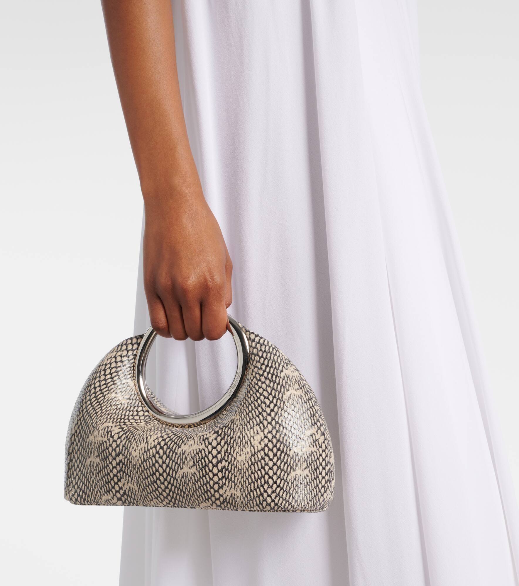Calino Small snake-effect leather tote bag - 2
