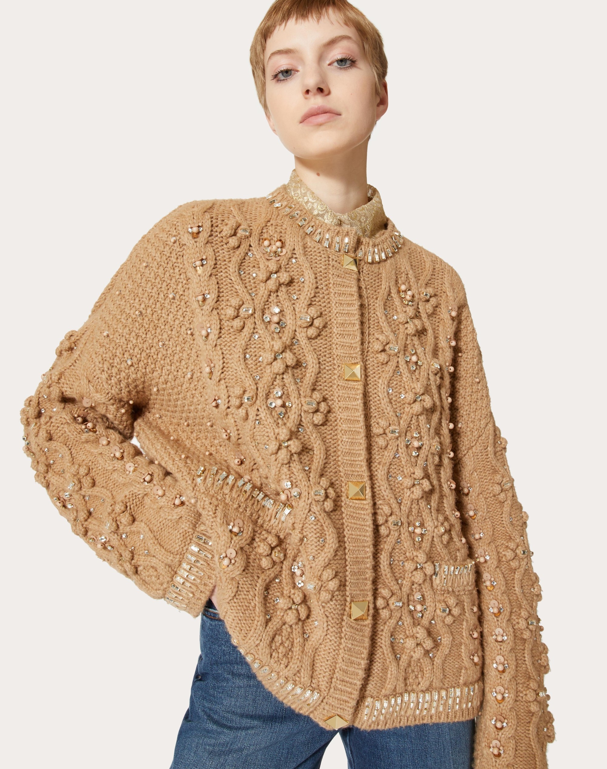 EMBROIDERED KNIT JACKET - 5