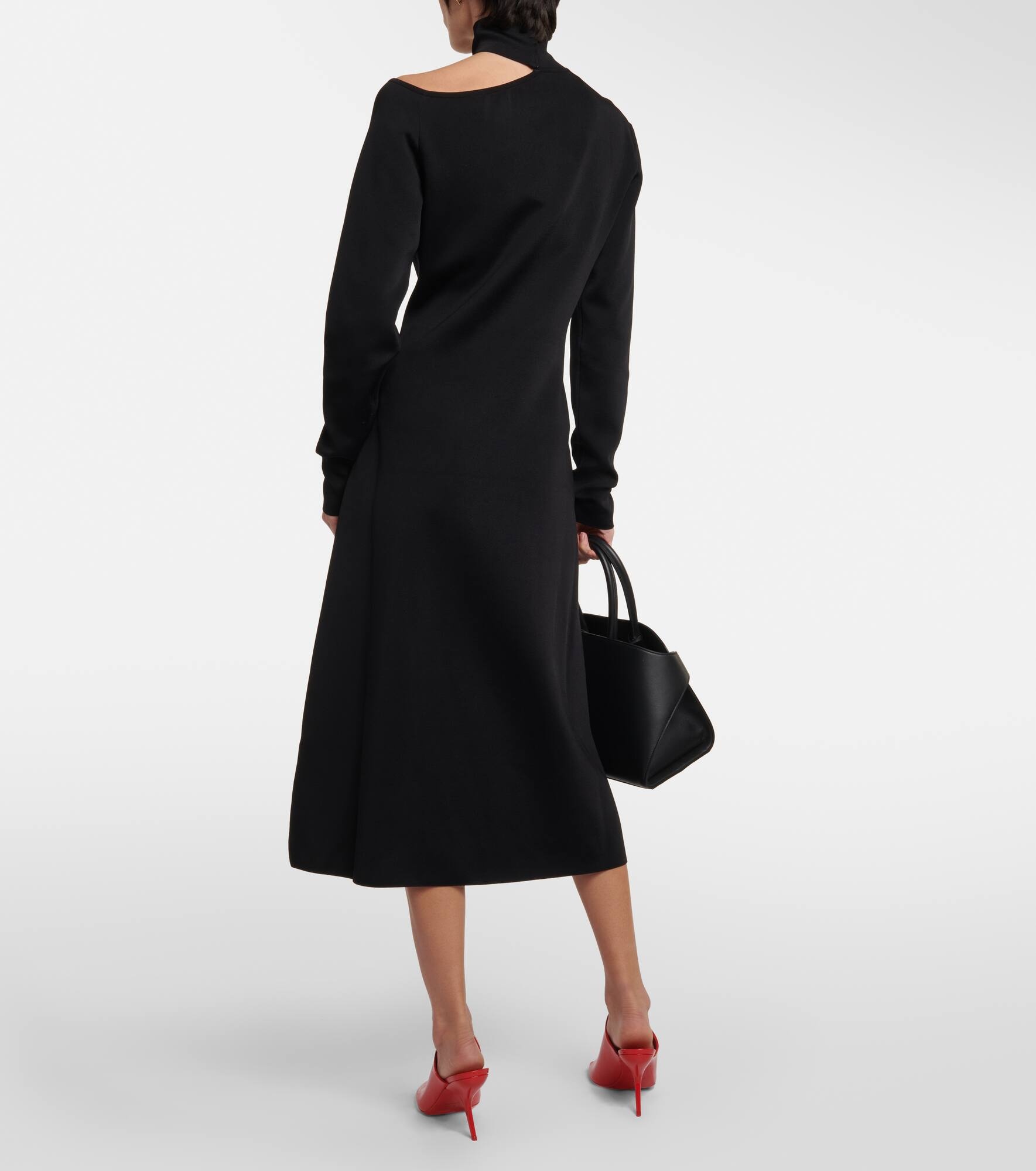 Mockneck jersey midi dress - 3