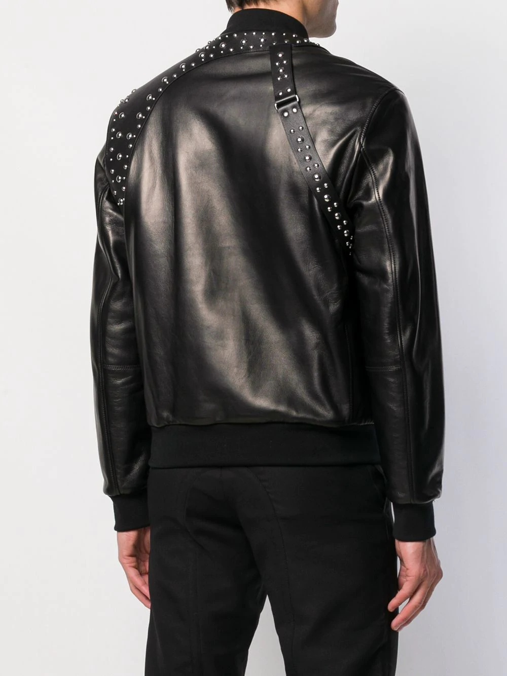 studded harness bomber jacket - 4