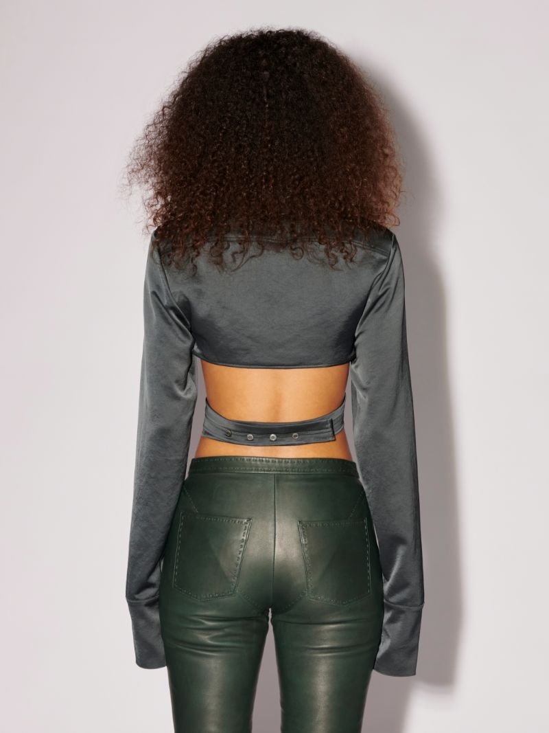 WRAPPED CROP SHIRT - 4