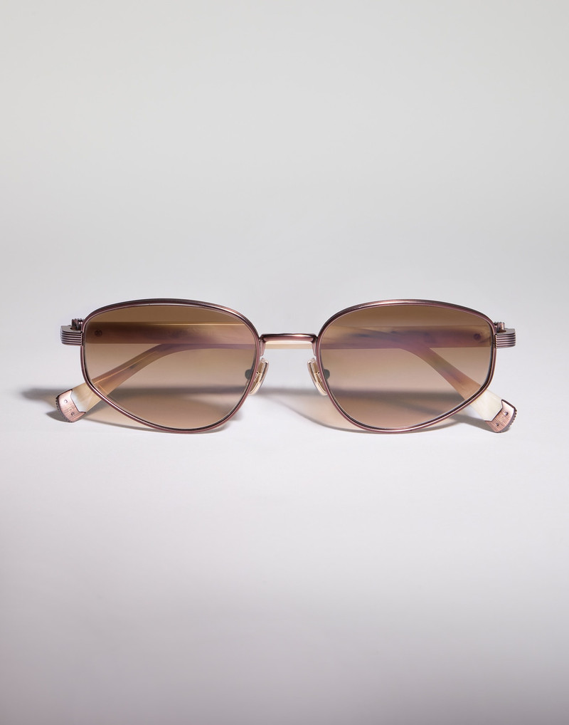 Geometric titanium sunglasses 1