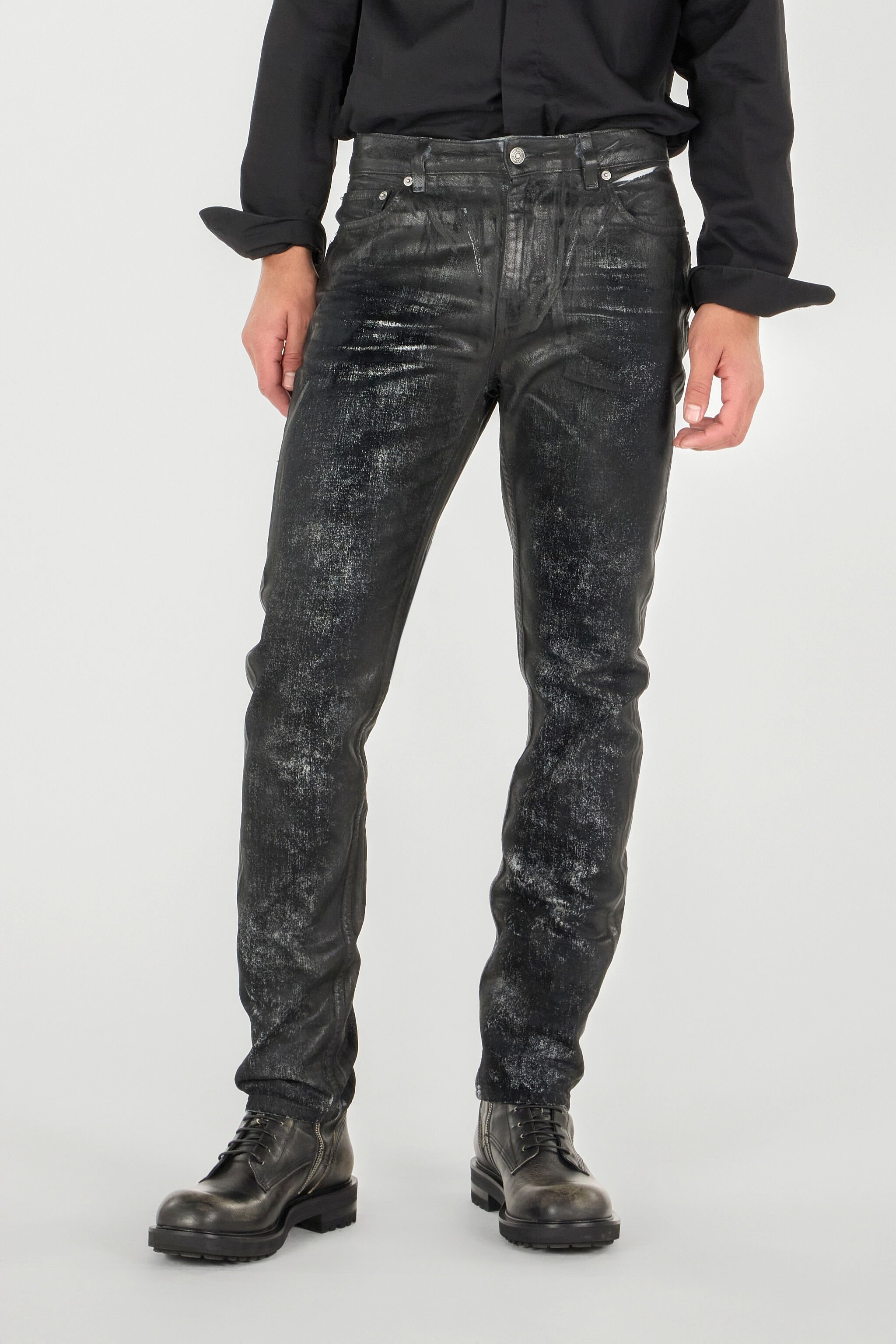 Used-effect pants - 3