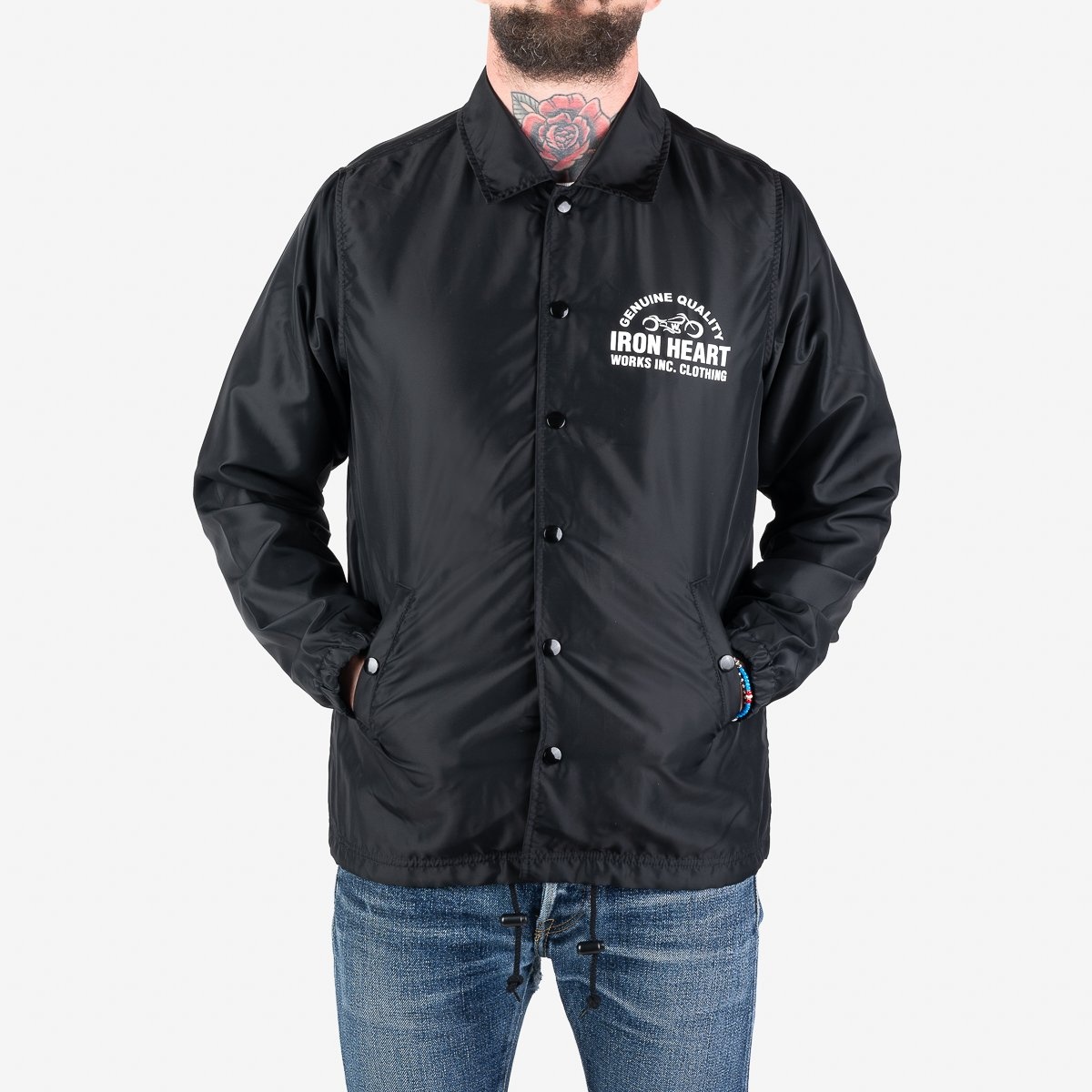 IHJ-117-BLK 20th Anniversary Nylon Windbreaker - Black - 4