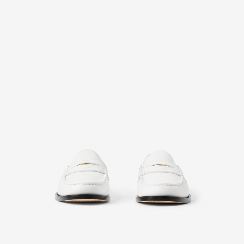 Burberry Coin Detail Leather Penny Loafers outlook