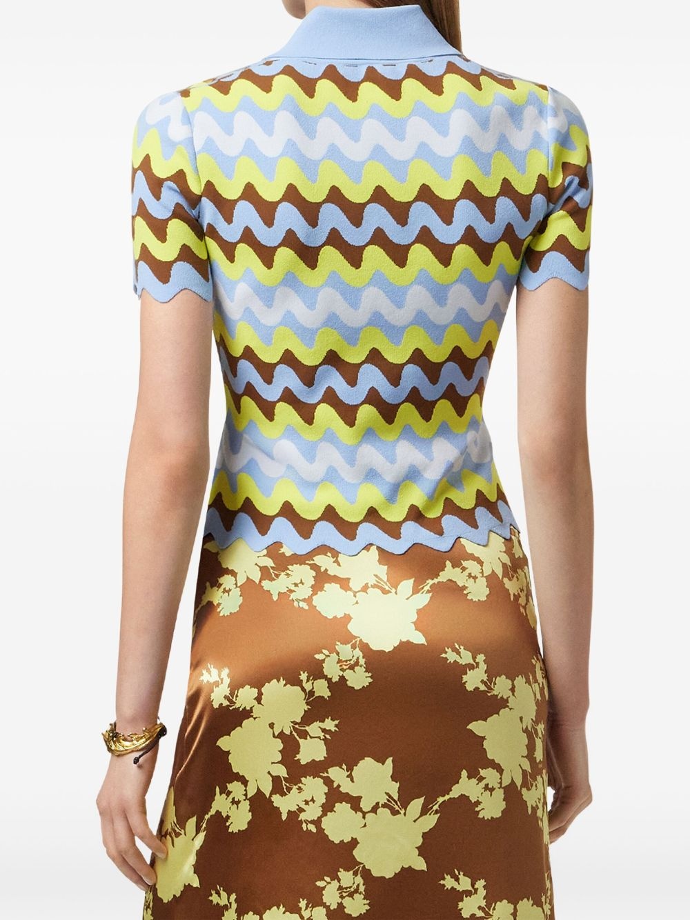 jacquard knitted polo shirt - 4
