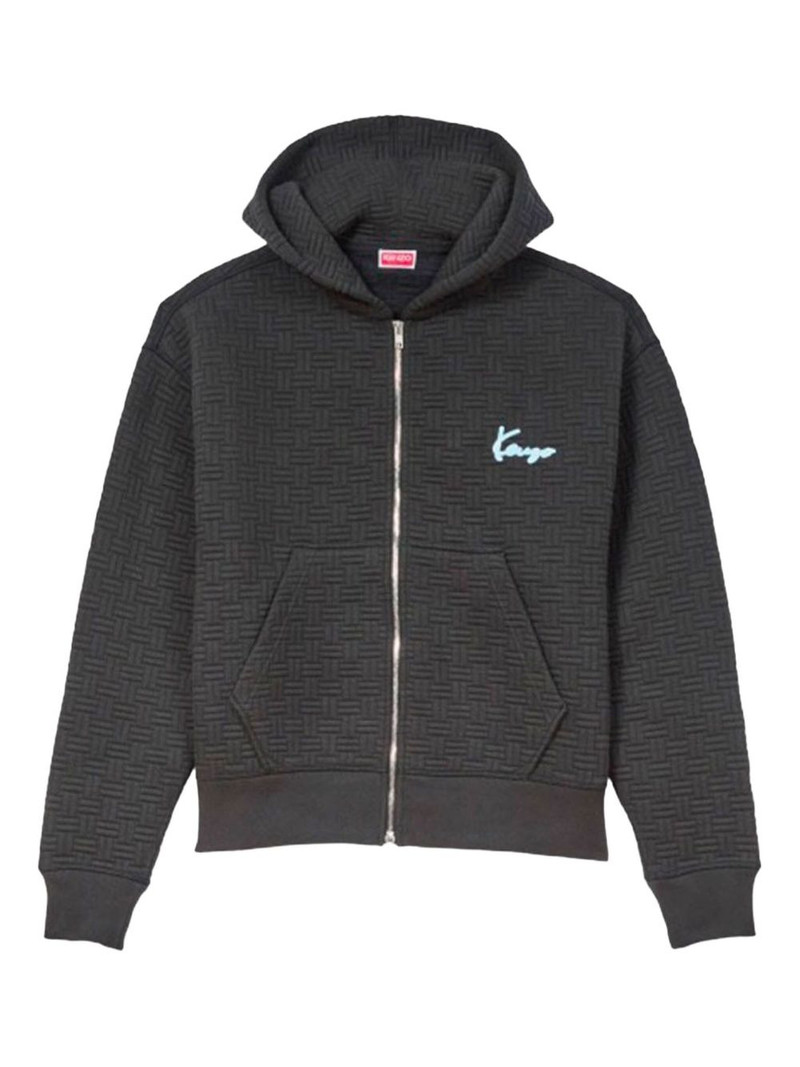 quilted zip-up hoodie 1