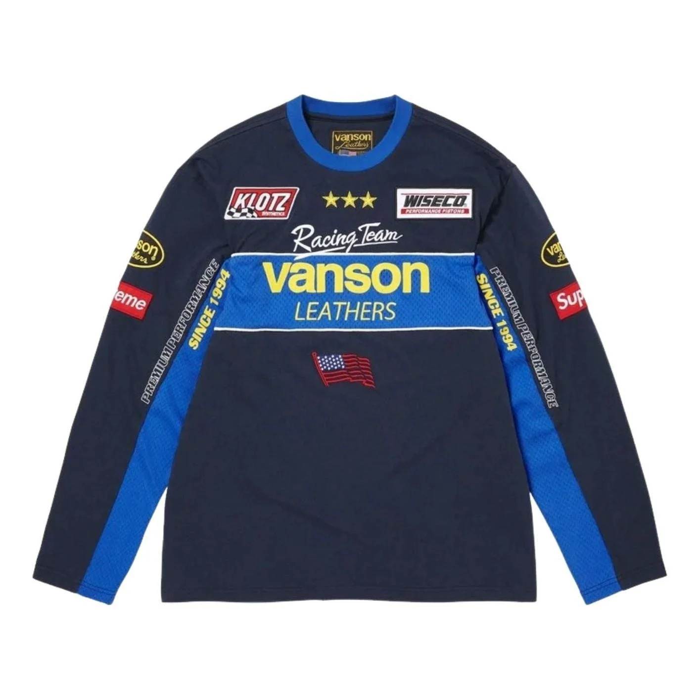 Supreme x Vanson Leathers SS26 L/S T-Shirt 'Navy' SUP-SS26-007-NVY - 1