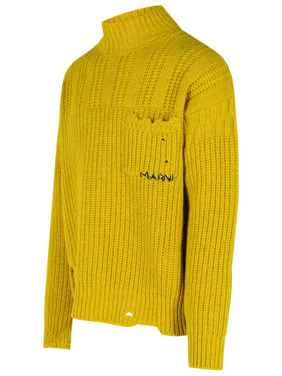 Marni Mustard Virgin Wool Turtleneck Sweater Men - 2