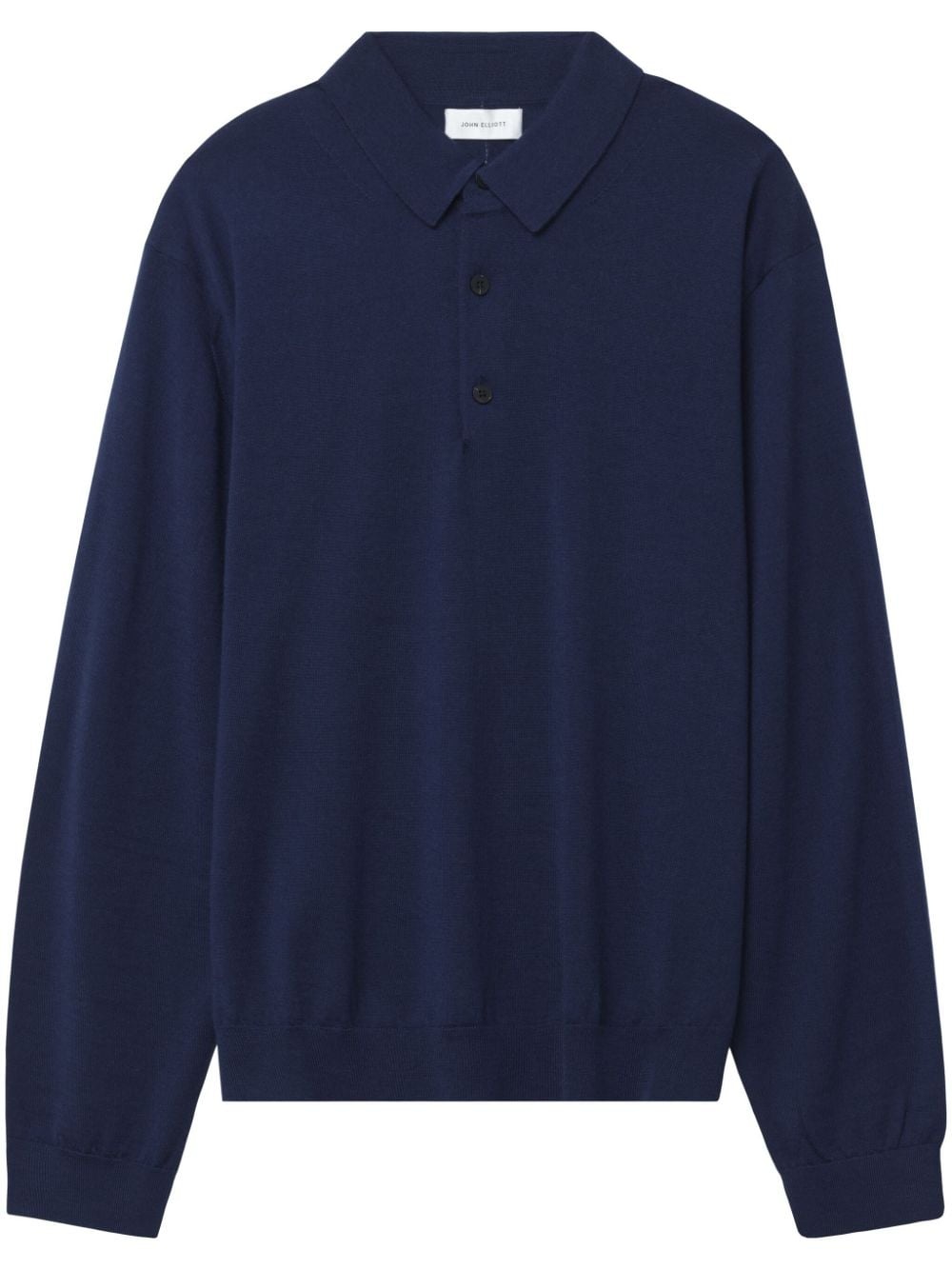 fine-knit polo shirt - 1