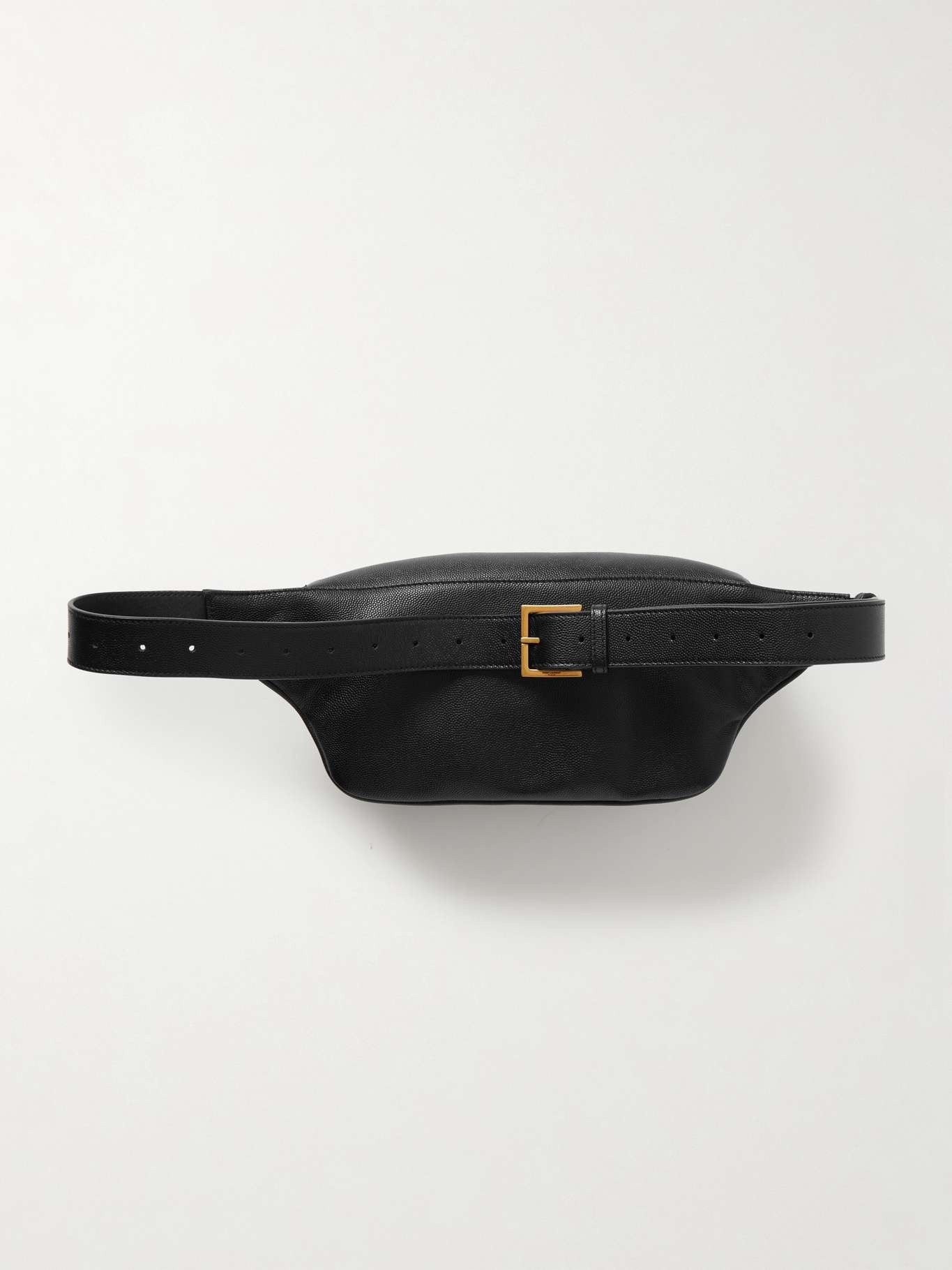 SAINT LAURENT Cassandre textured-leather belt bag | REVERSIBLE