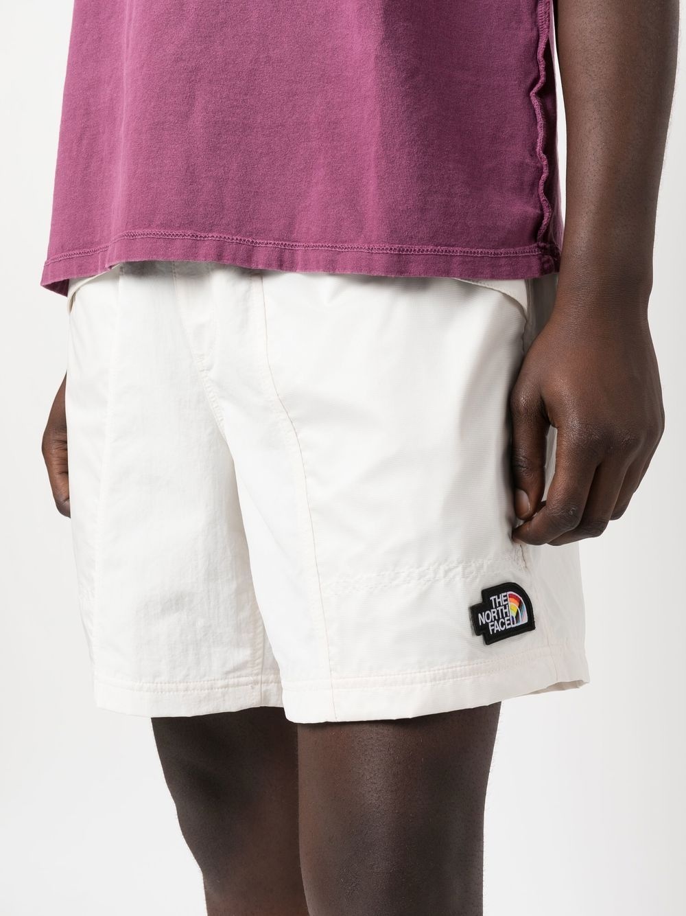 logo-patch drawstring track shorts - 5