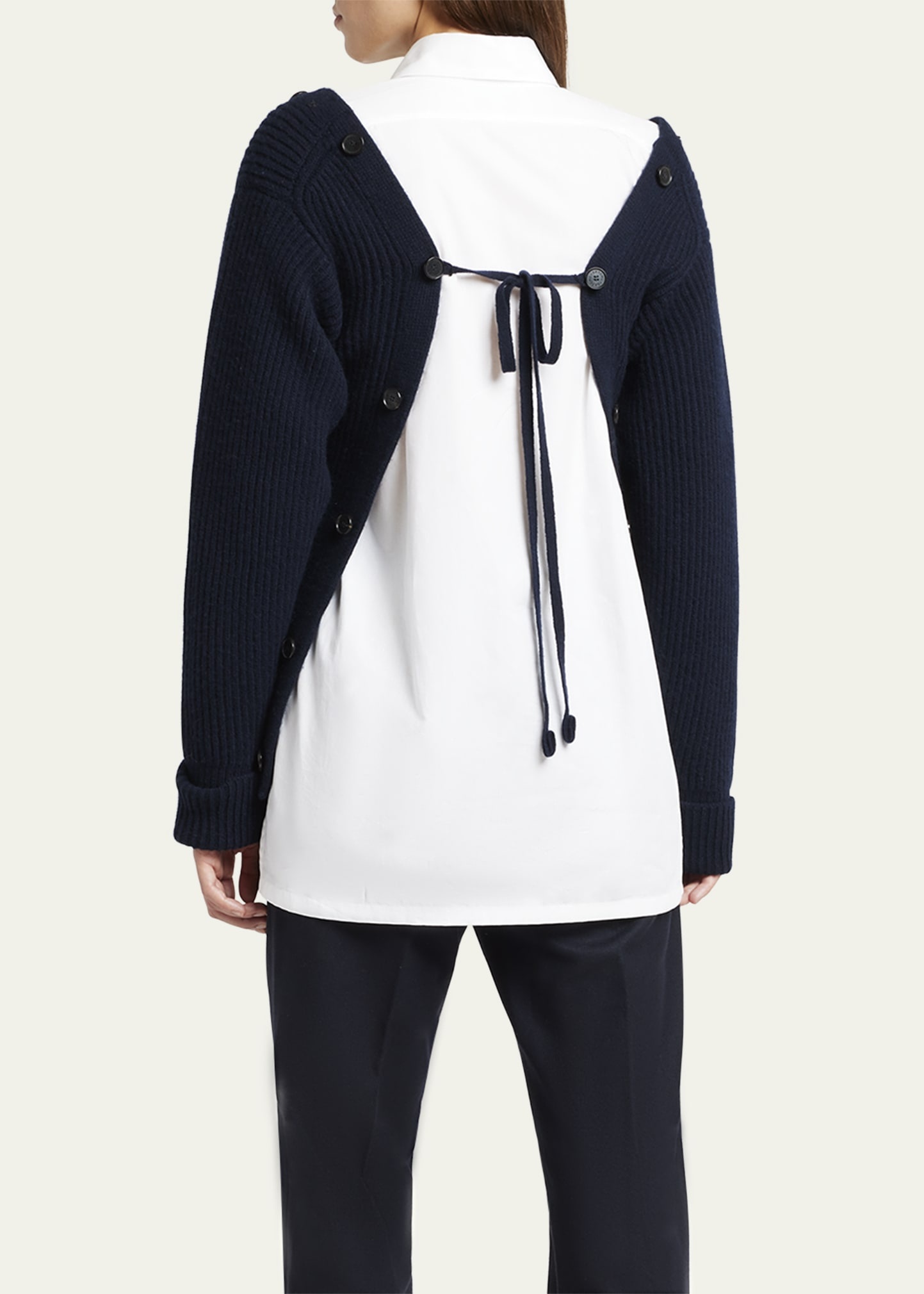 Button Wool Cashmere Sweater - 3