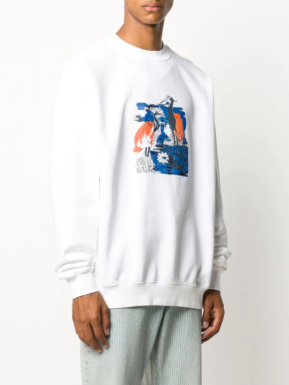 heron-print sweatshirt - 3