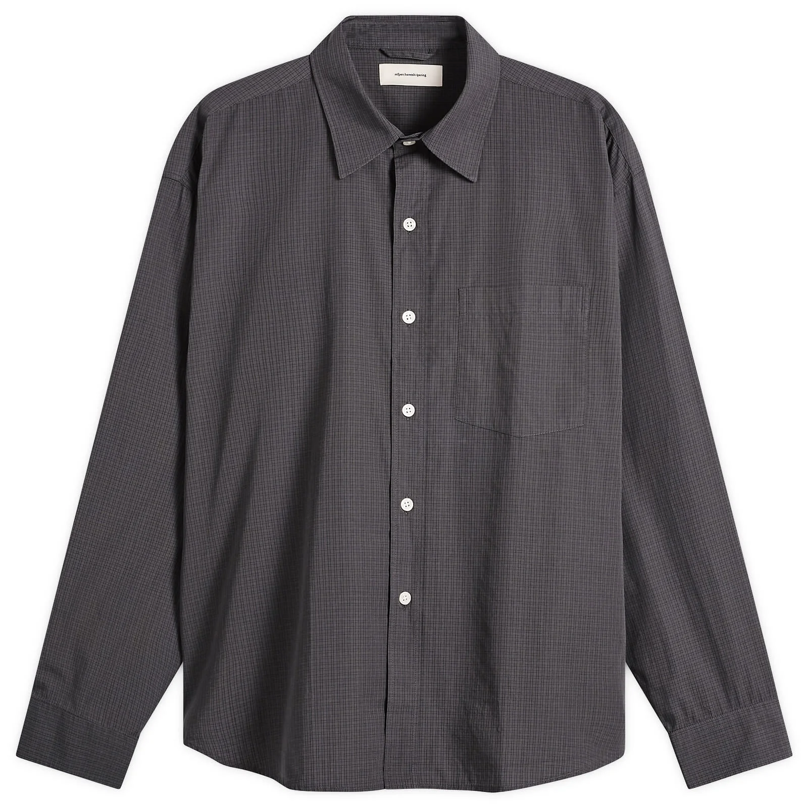 Mfpen Micro Check Poplin Executive Shirt - 1