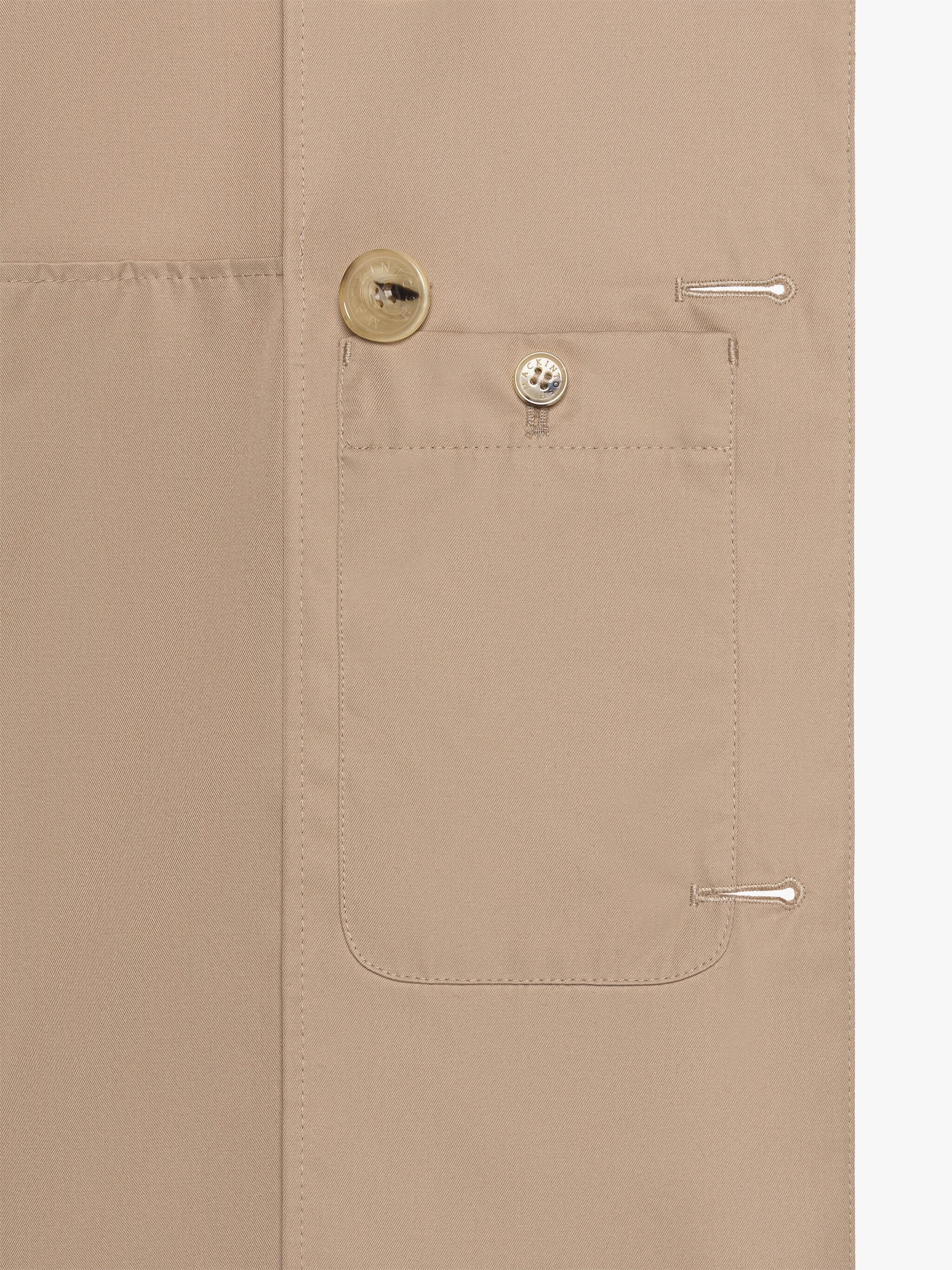 ST JOHN BEIGE GABARDINE COTTON SHORT TRENCH COAT - 6