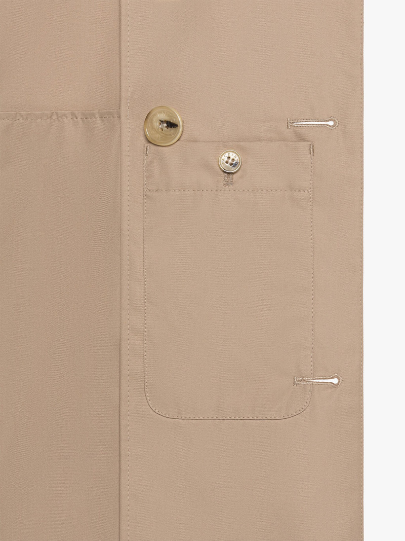 ST JOHN BEIGE GABARDINE COTTON SHORT TRENCH COAT 6