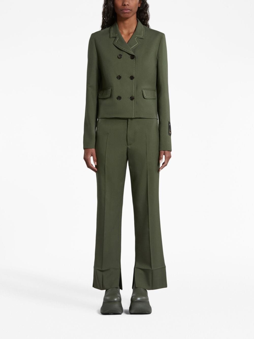 straight-leg tailored trousers - 3