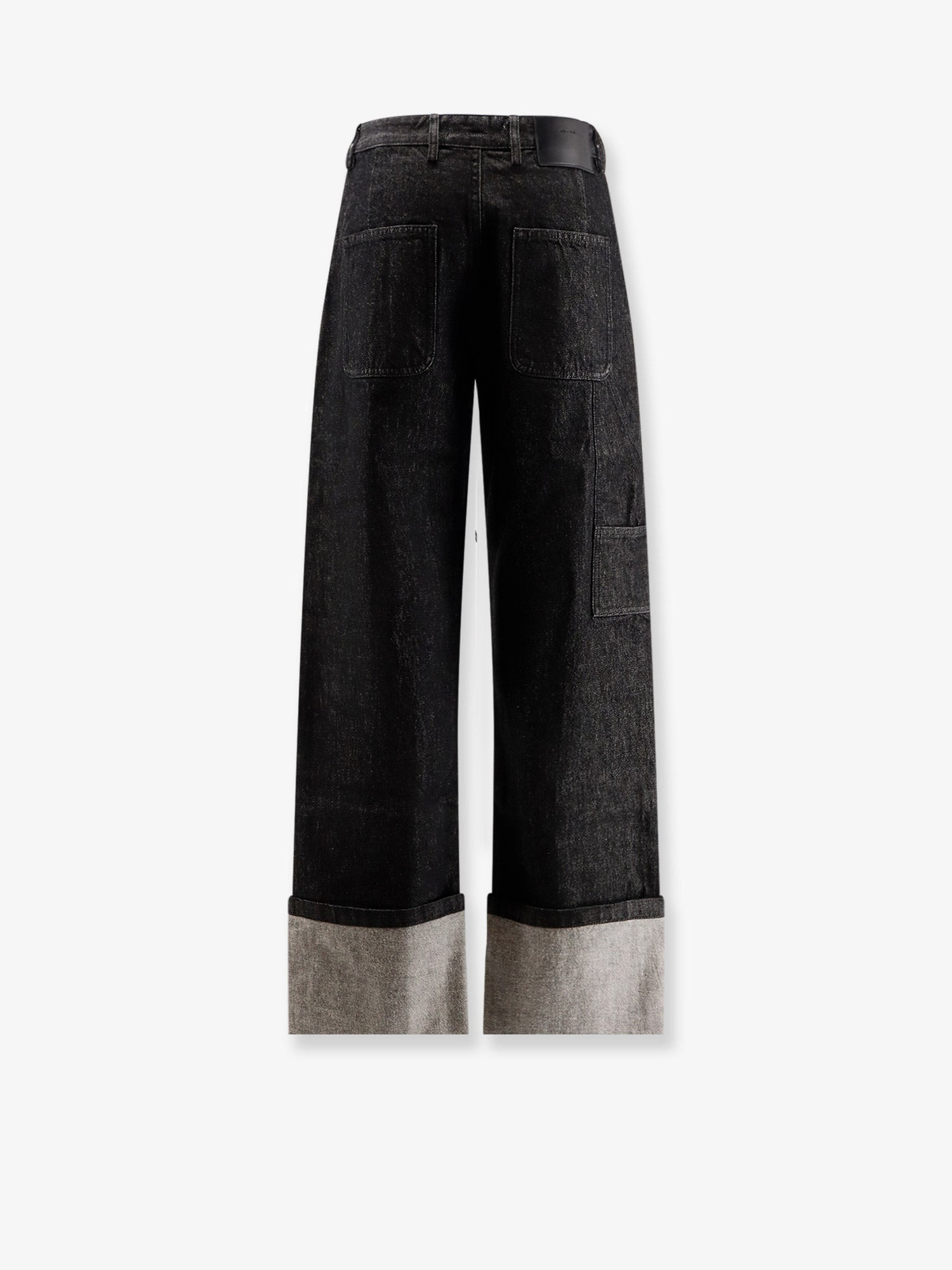 Cuff Raw Cotton Jeans - 2