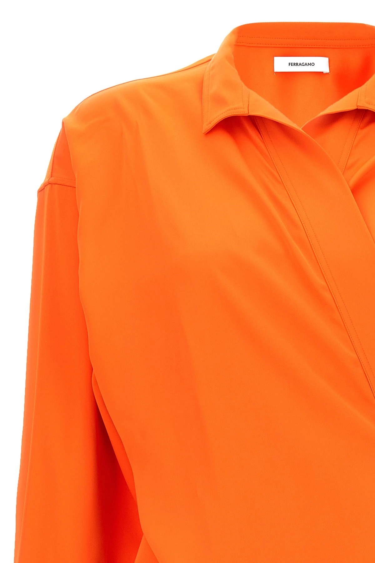 Satin asymmetric shirt - 3