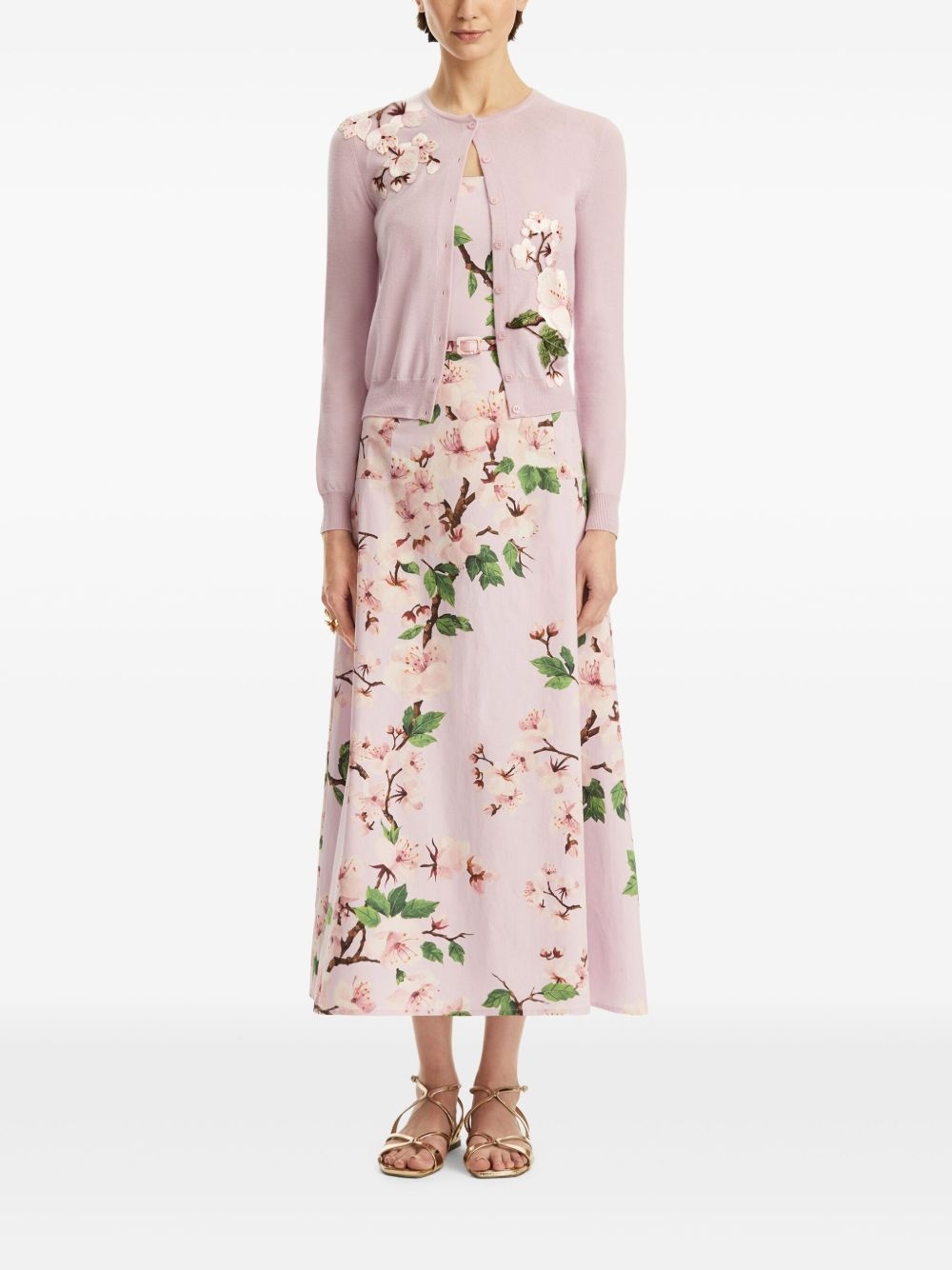 floral-embellished cardigan - 2
