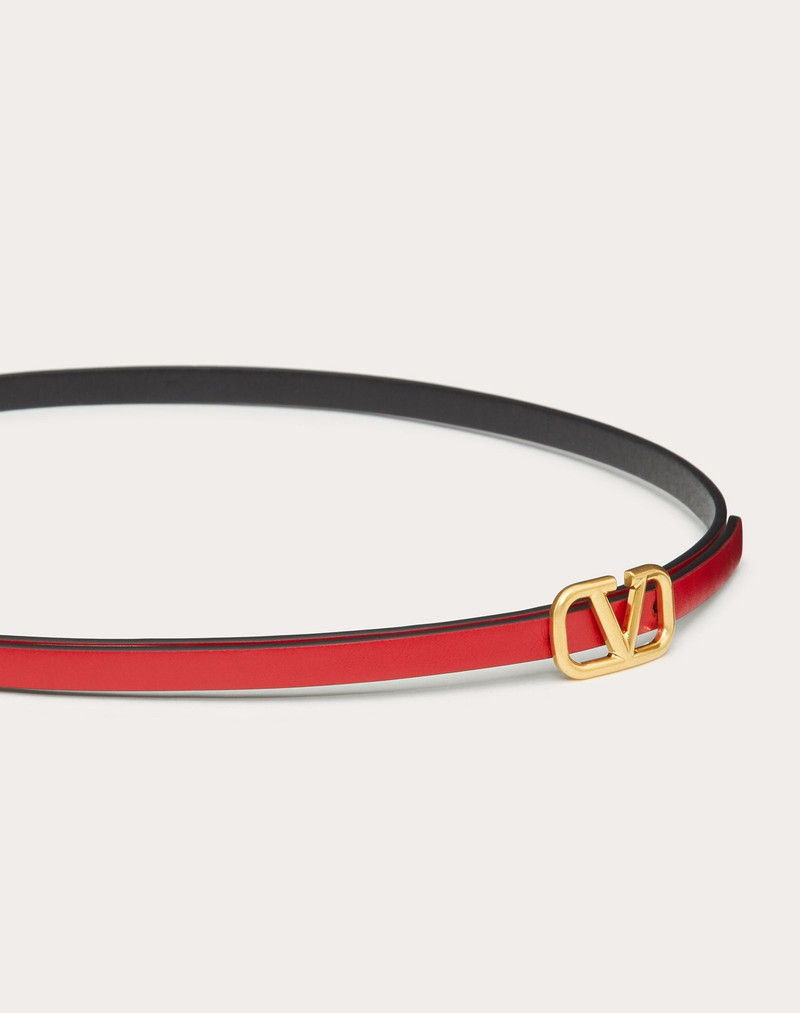 REVERSIBLE VLOGO SIGNATURE BELT IN GLOSSY CALFSKIN 8 MM 4