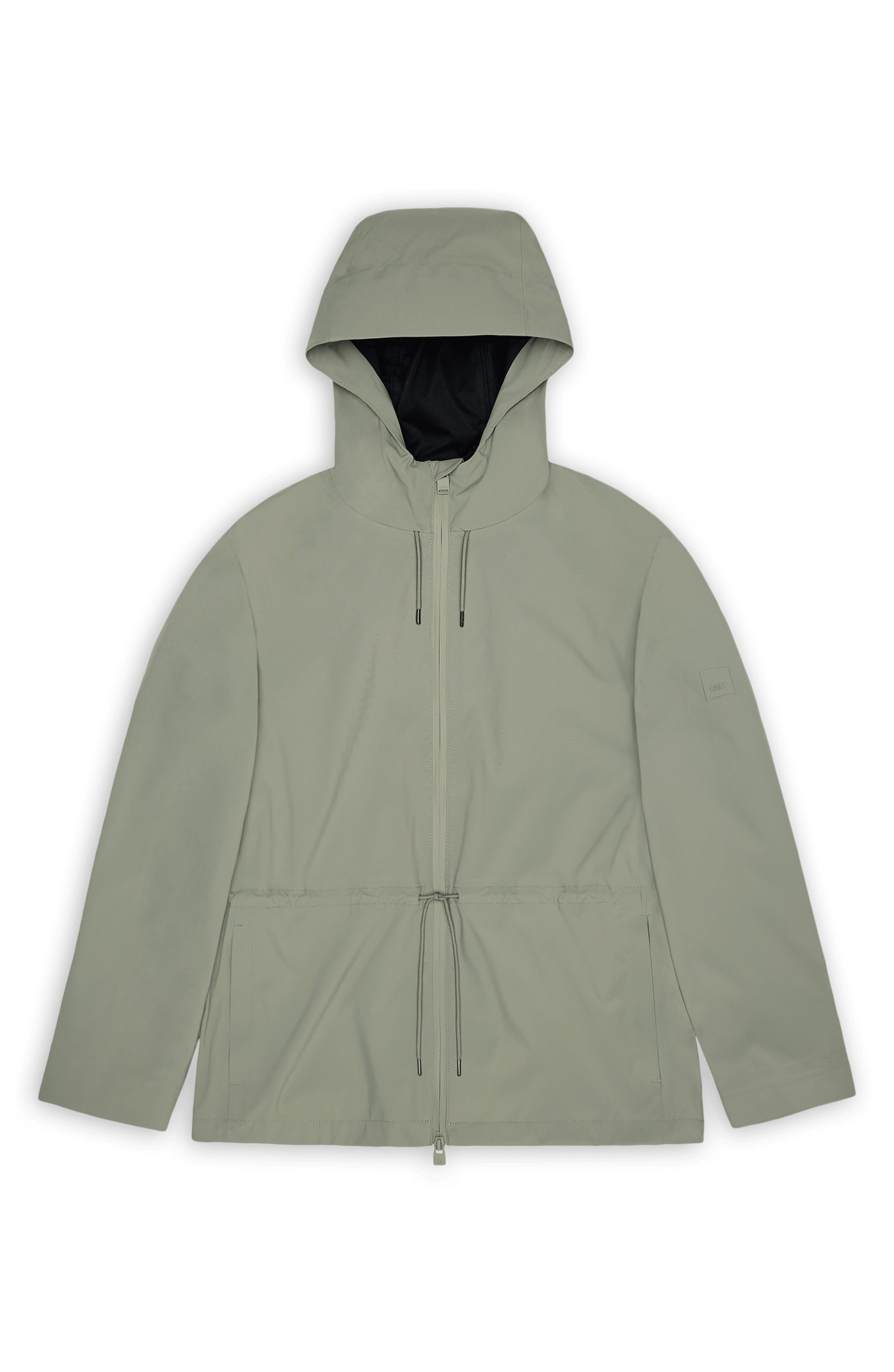 Rains Suva Hardshell Waterproof Hooded Rain Jacket in Drift at Nordstrom - 4