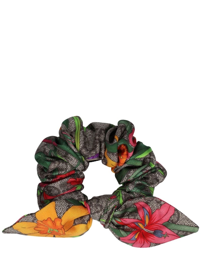 Set of 2 silk GG scrunchies - 2