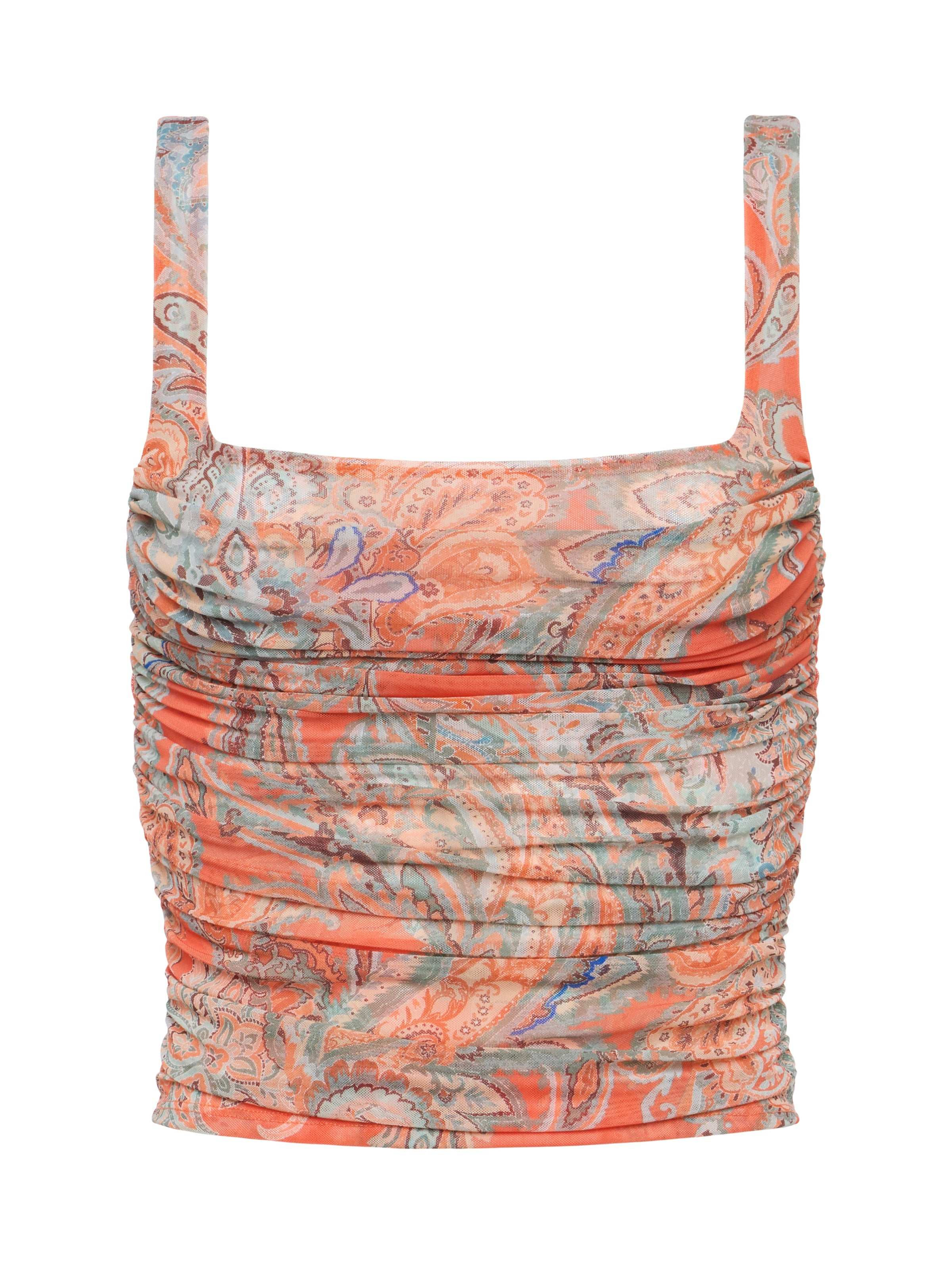 Rasha Mesh Paisley Tank - 7