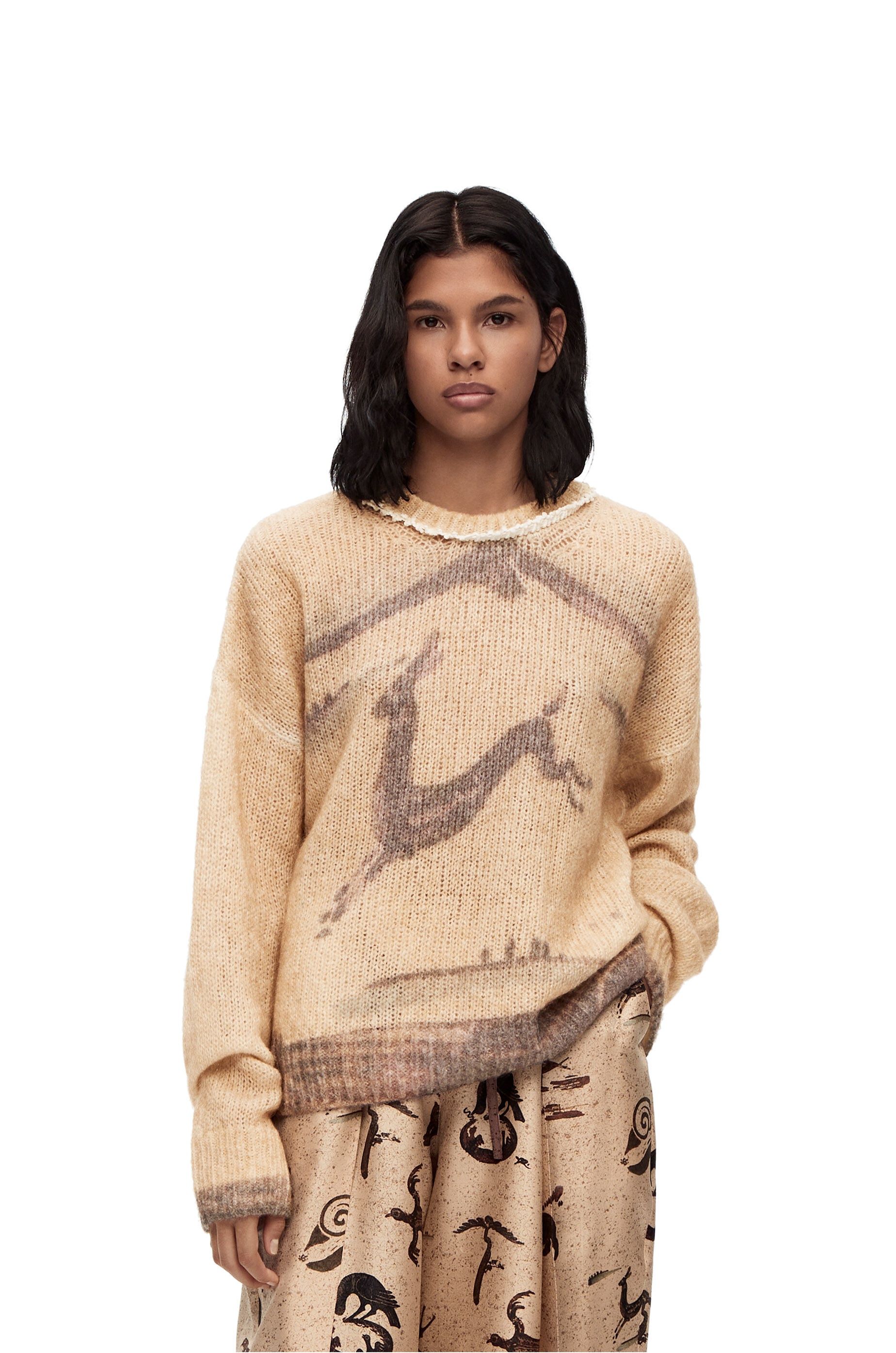 Deer sweater in mohair and wool blend - 3