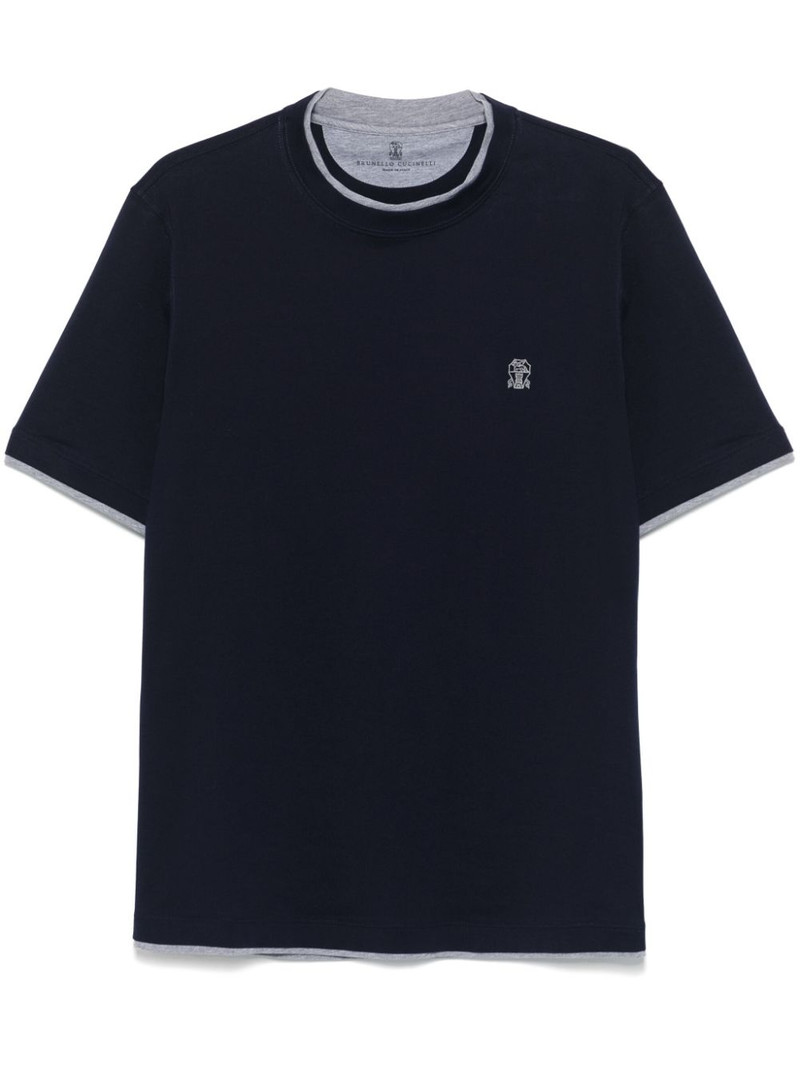 layered-effect T-shirt - 1