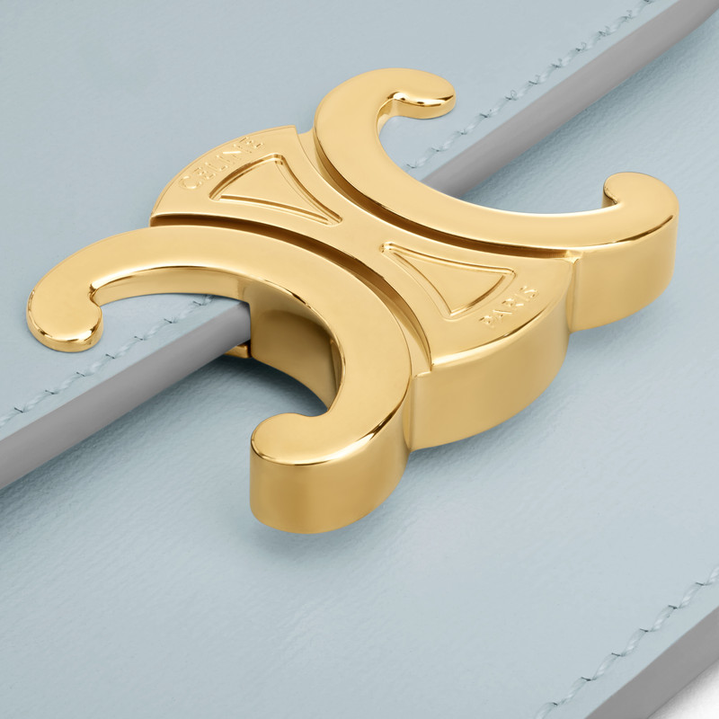 CARD HOLDER WITH FLAP TRIOMPHE IN Shiny calfskin 5