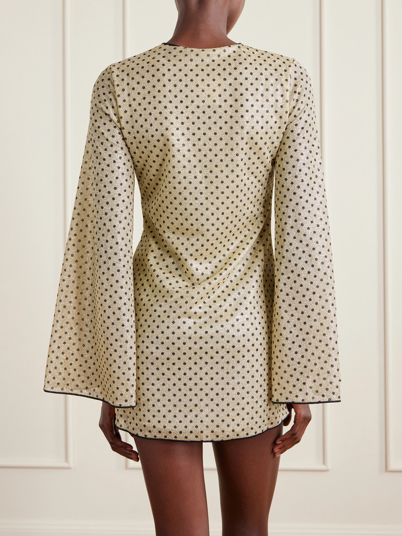 Oséree Lumière Appliquéd Polka-dot Lurex Mini Dress outlook