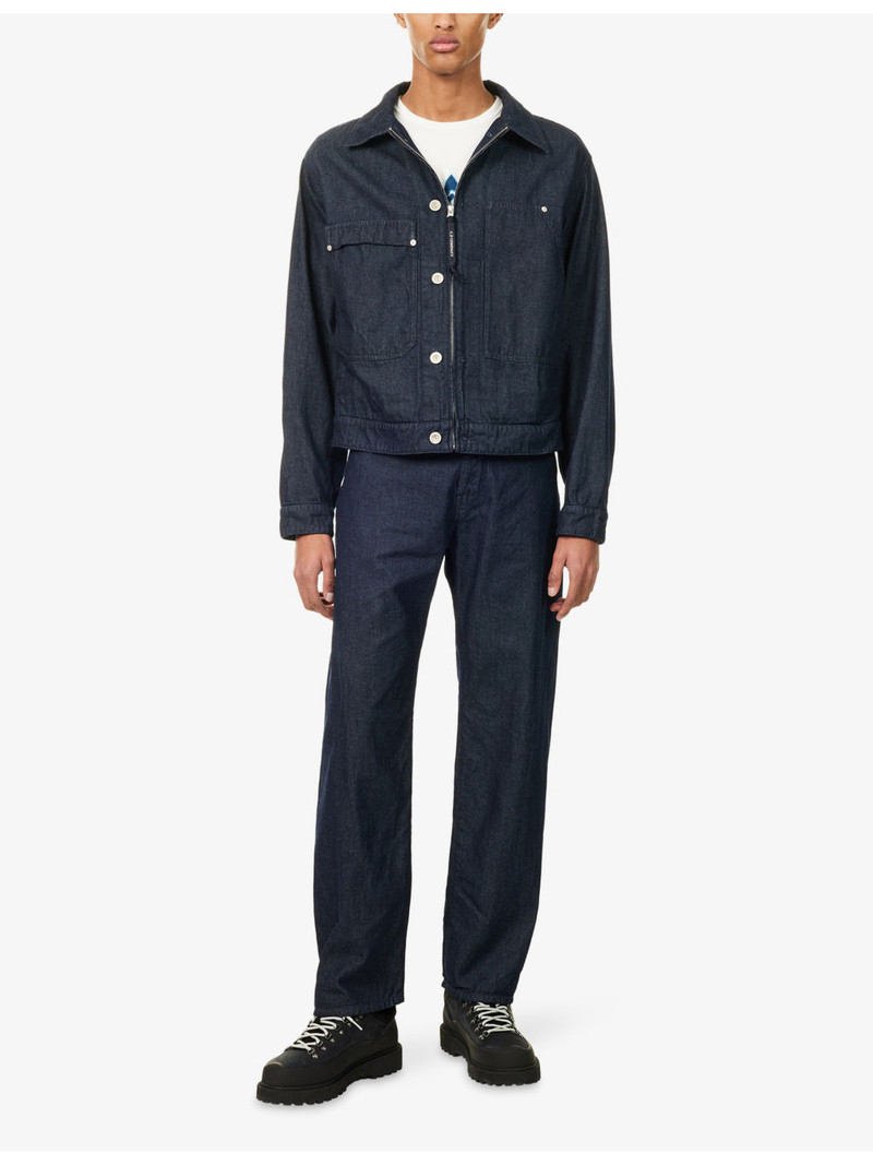 C.P. Company Classic-Collar Patch-Pocket Denim Jacket outlook