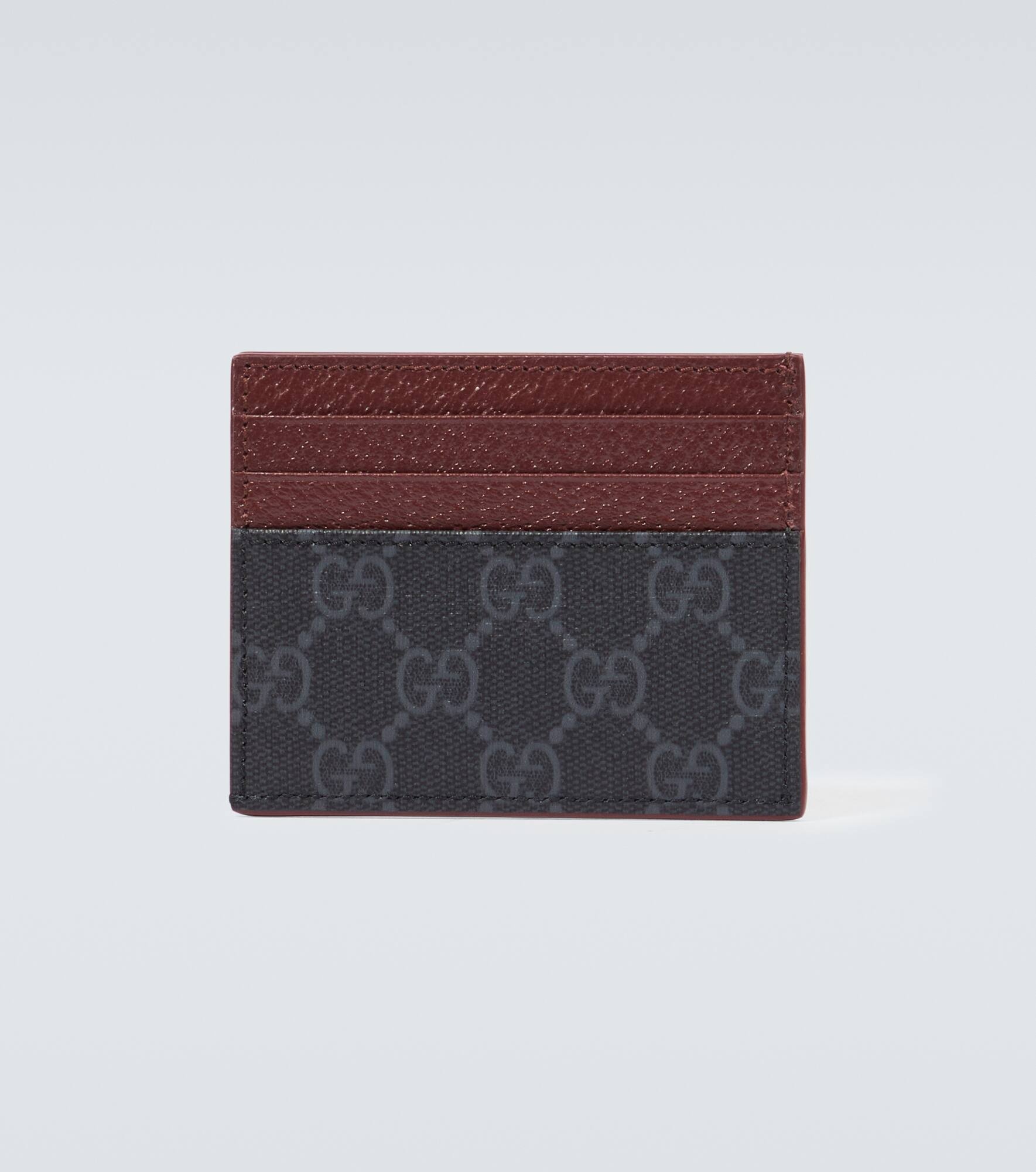 GG canvas and leather card holder - 3