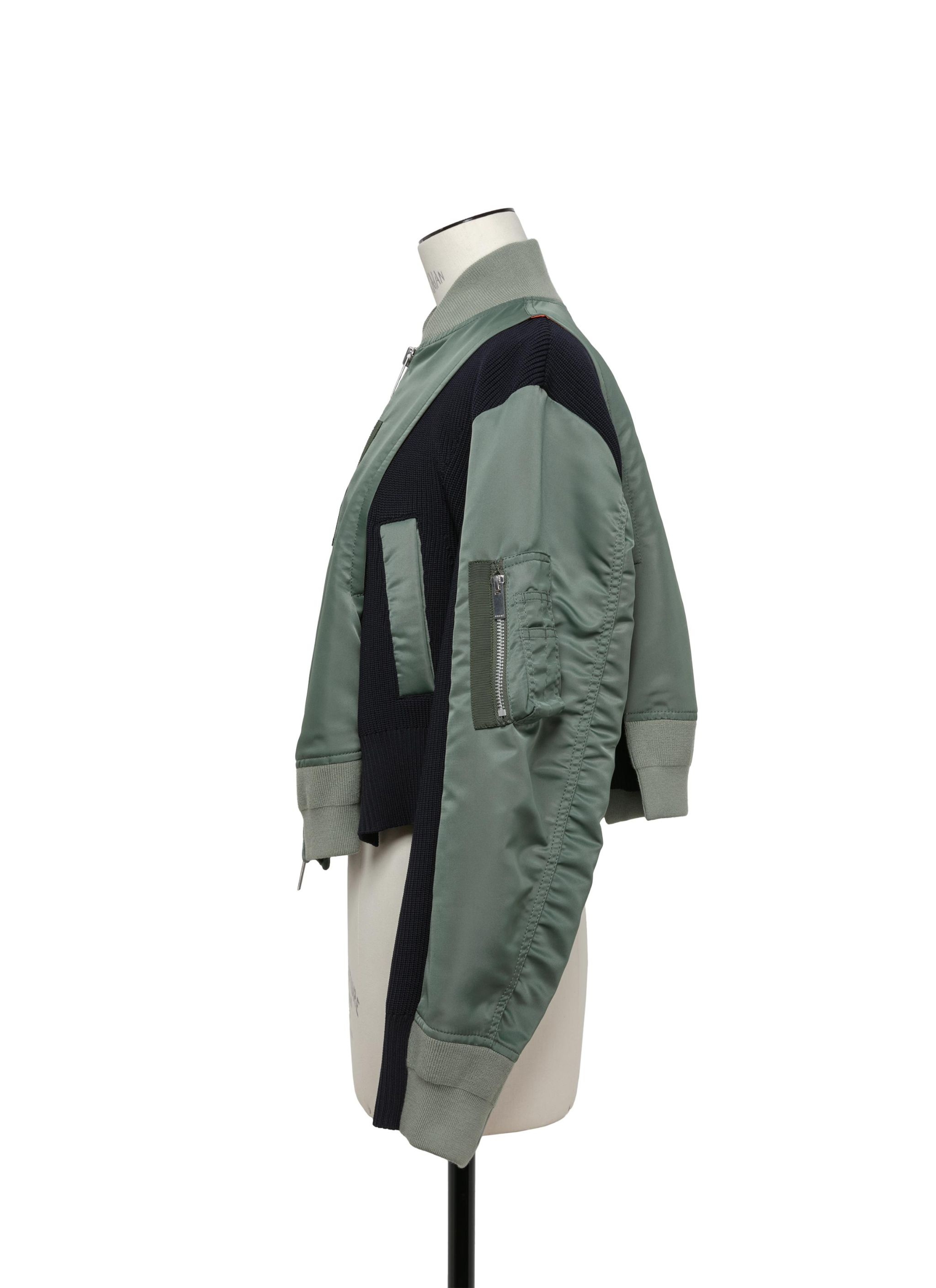 関税込【Sacai】NYLON TWILL X KNIT BLOUSON SACAI | NYLON TWILL KNIT BLOUSON